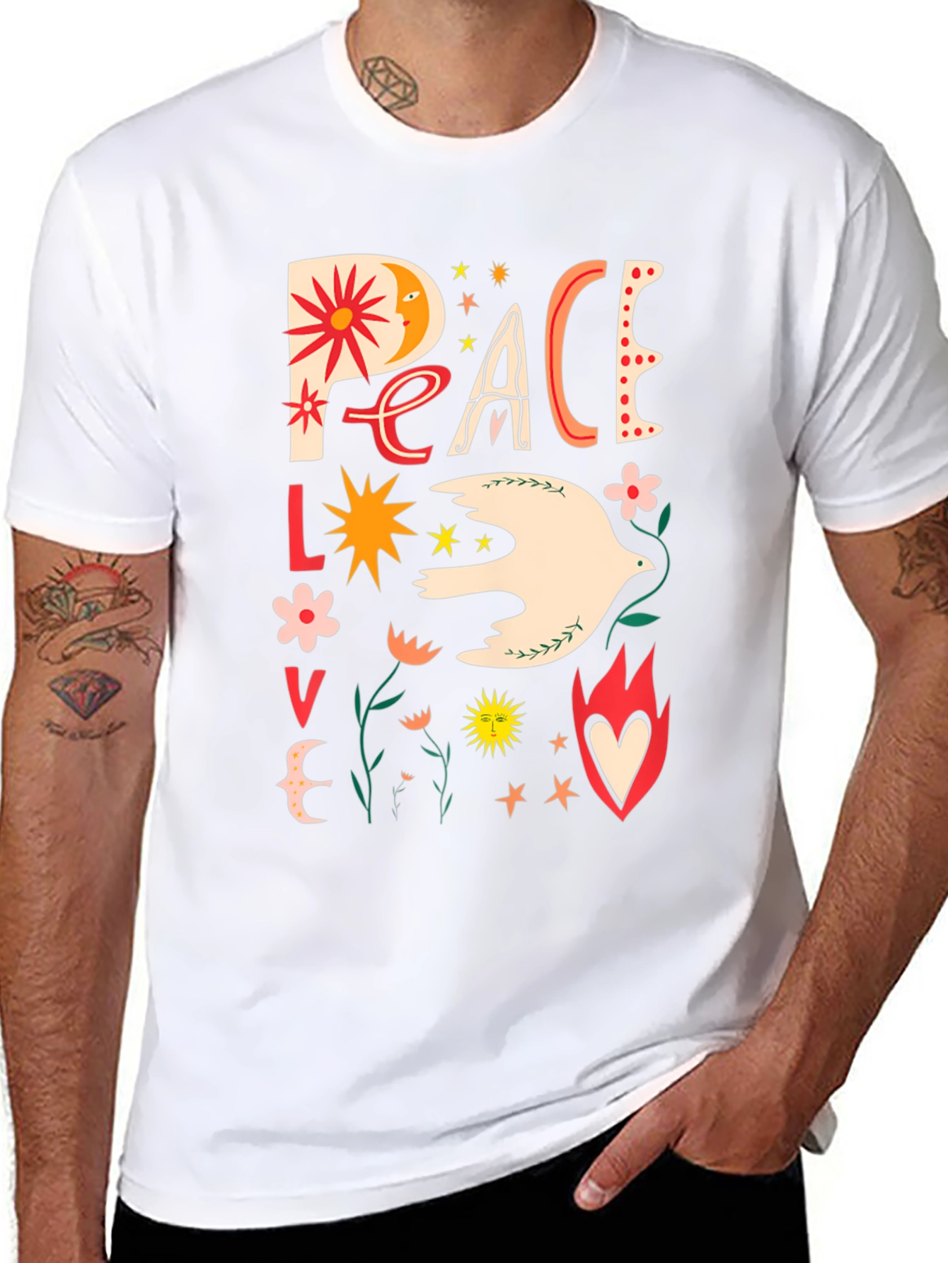 Peace Love Dove Graphic T-Shirt - Unisex