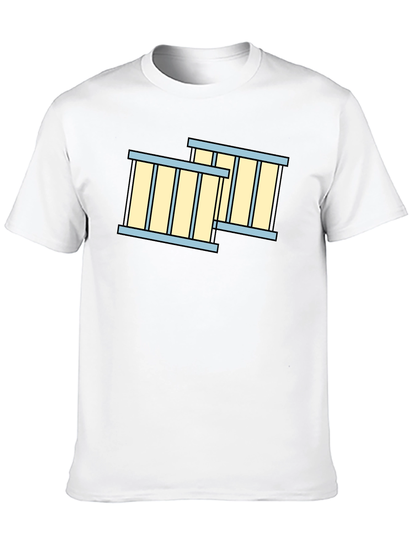 Jail Cell Bars Graphic T-Shirt - Black