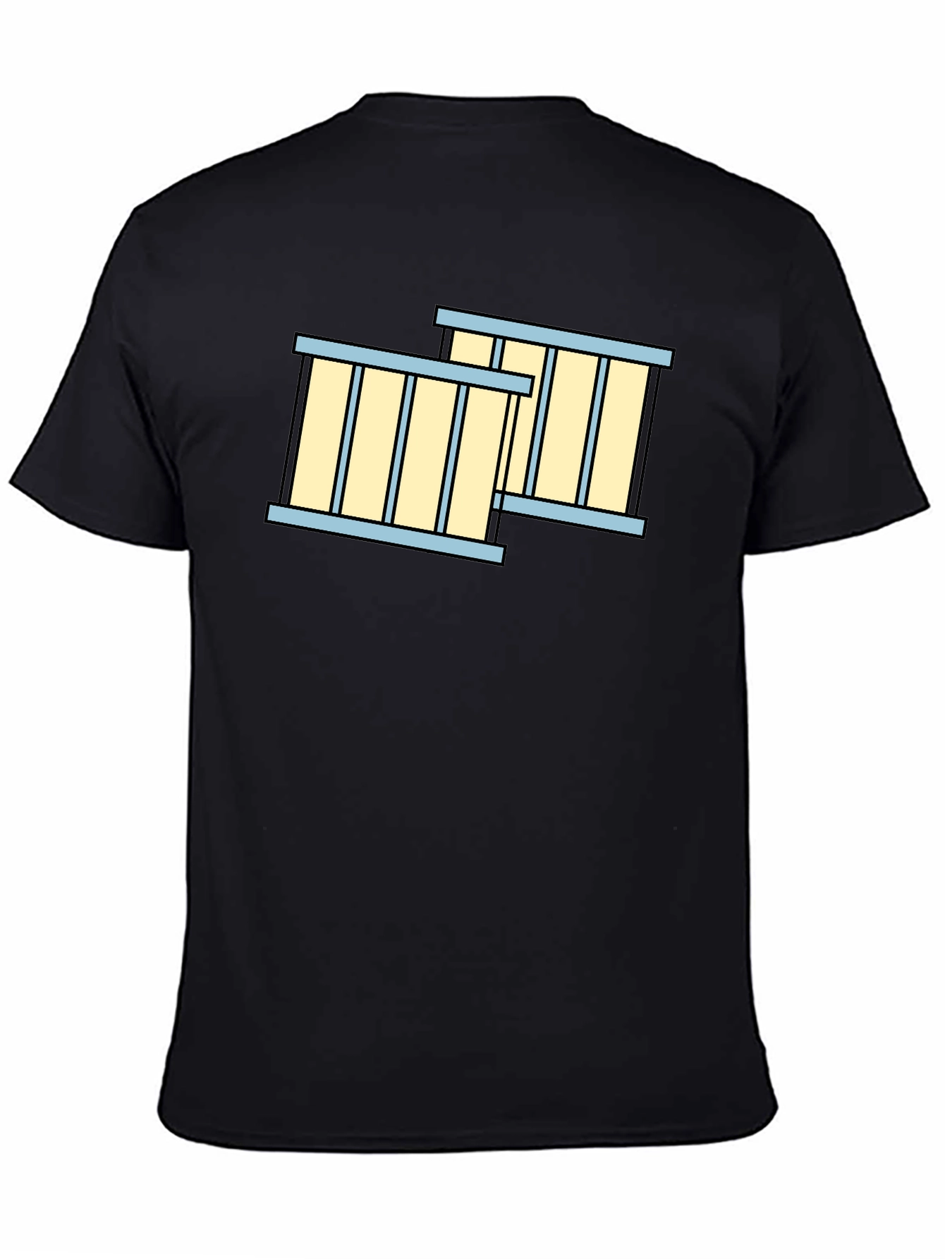 Jail Cell Bars Graphic T-Shirt - Black