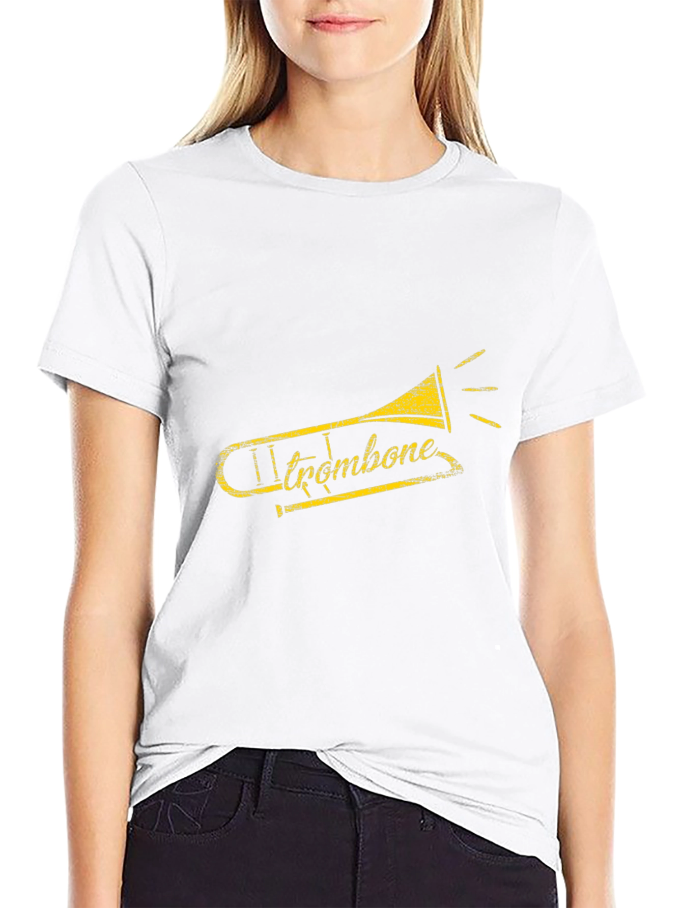 Trombone Graphic Tee - Music Lovers T-Shirt