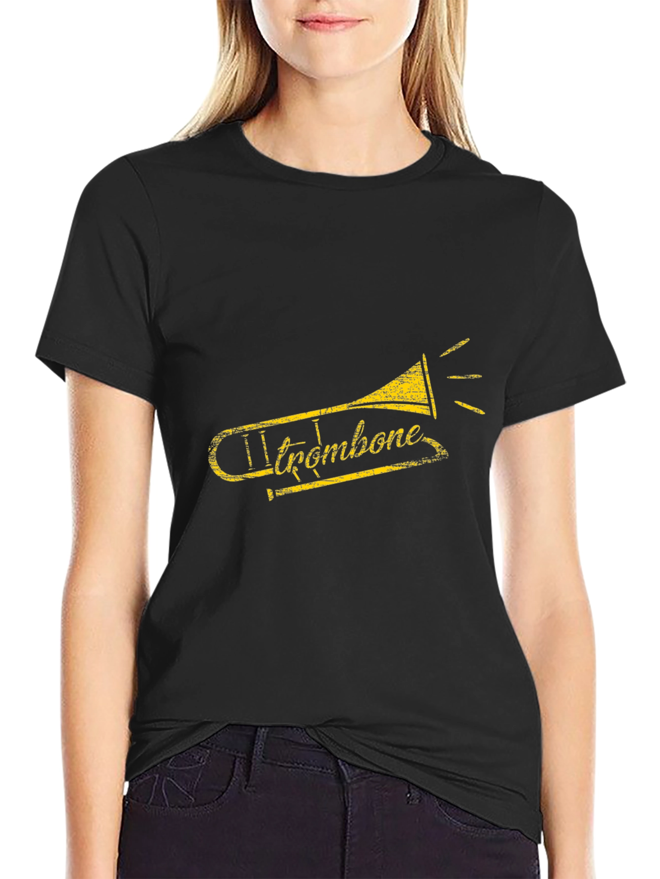 Trombone Graphic Tee - Music Lovers T-Shirt