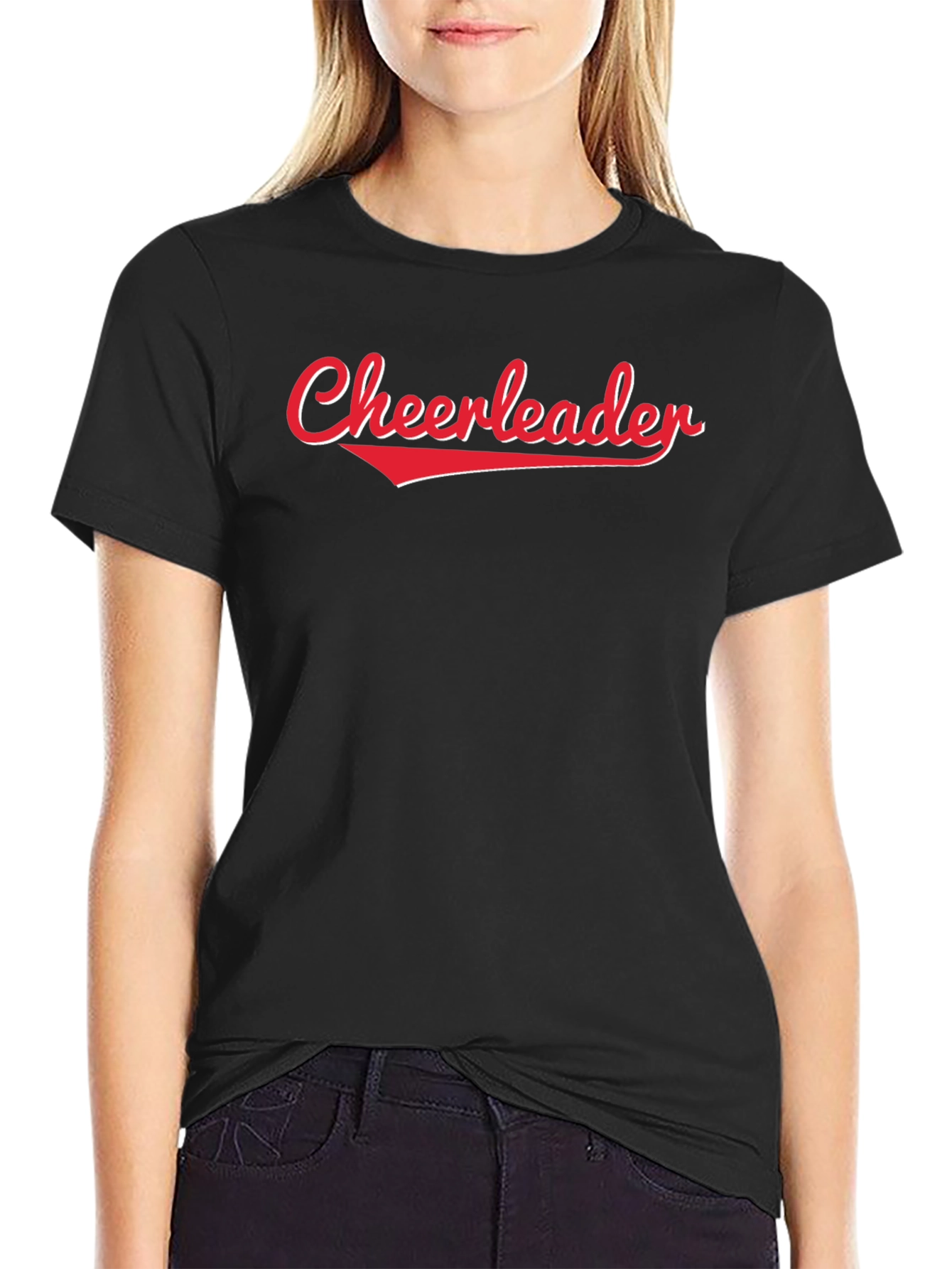 Cheerleader Graphic Tee - Classic Black T-Shirt