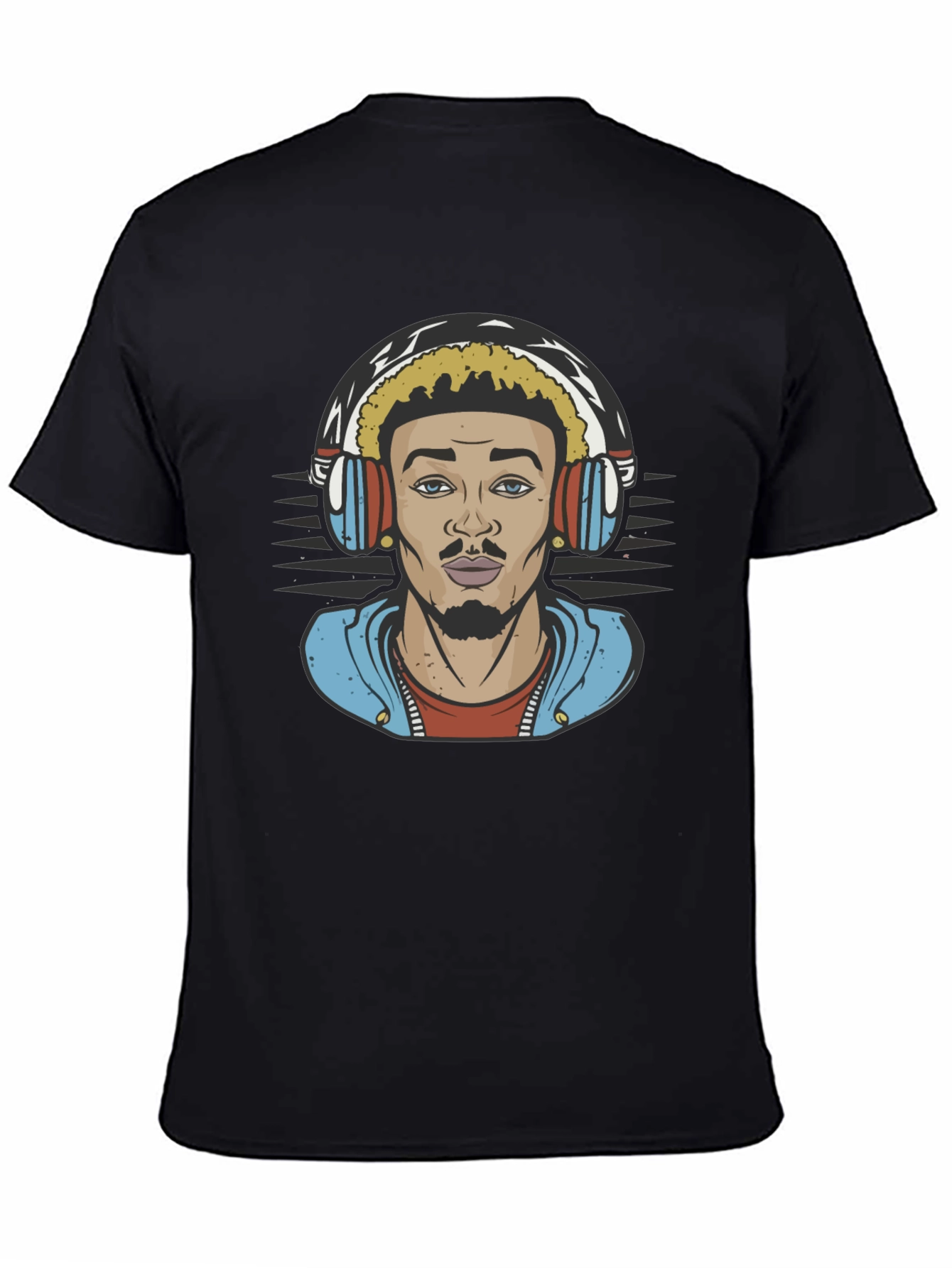 Cool Graphic T-Shirt with Man Wearing Headphones
