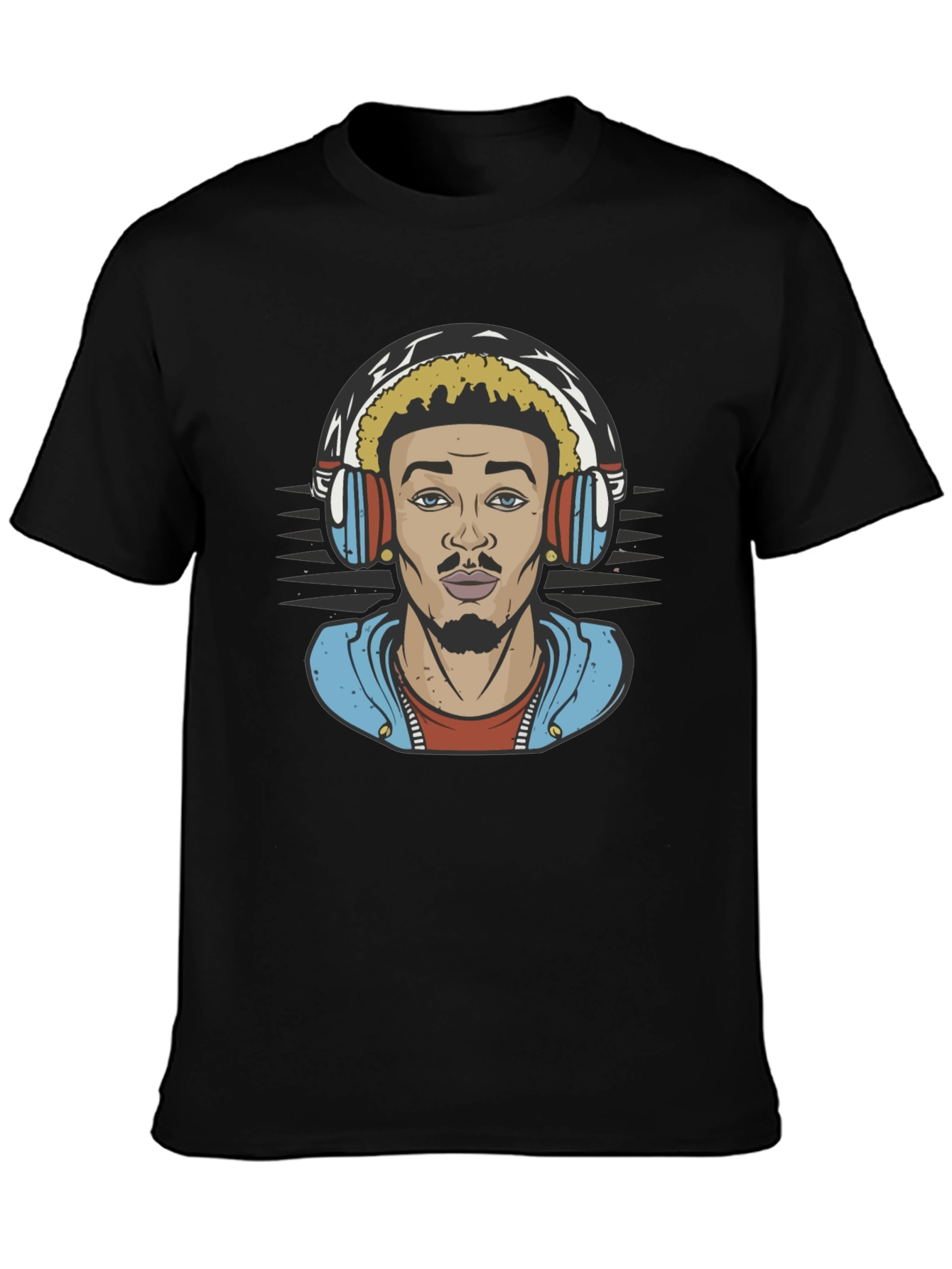 Cool Graphic T-Shirt with Man Wearing Headphones