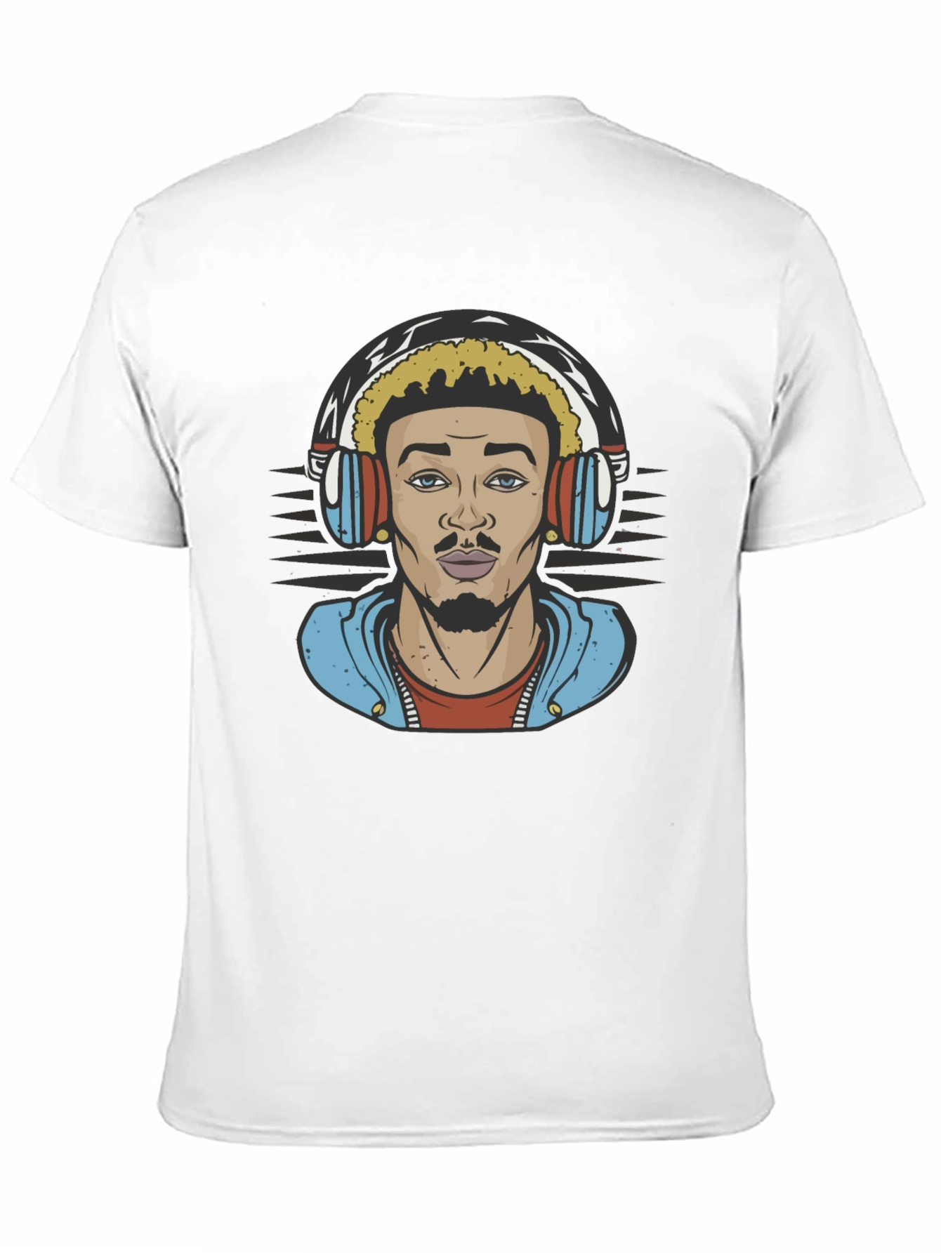 Cool Graphic T-Shirt with Man Wearing Headphones