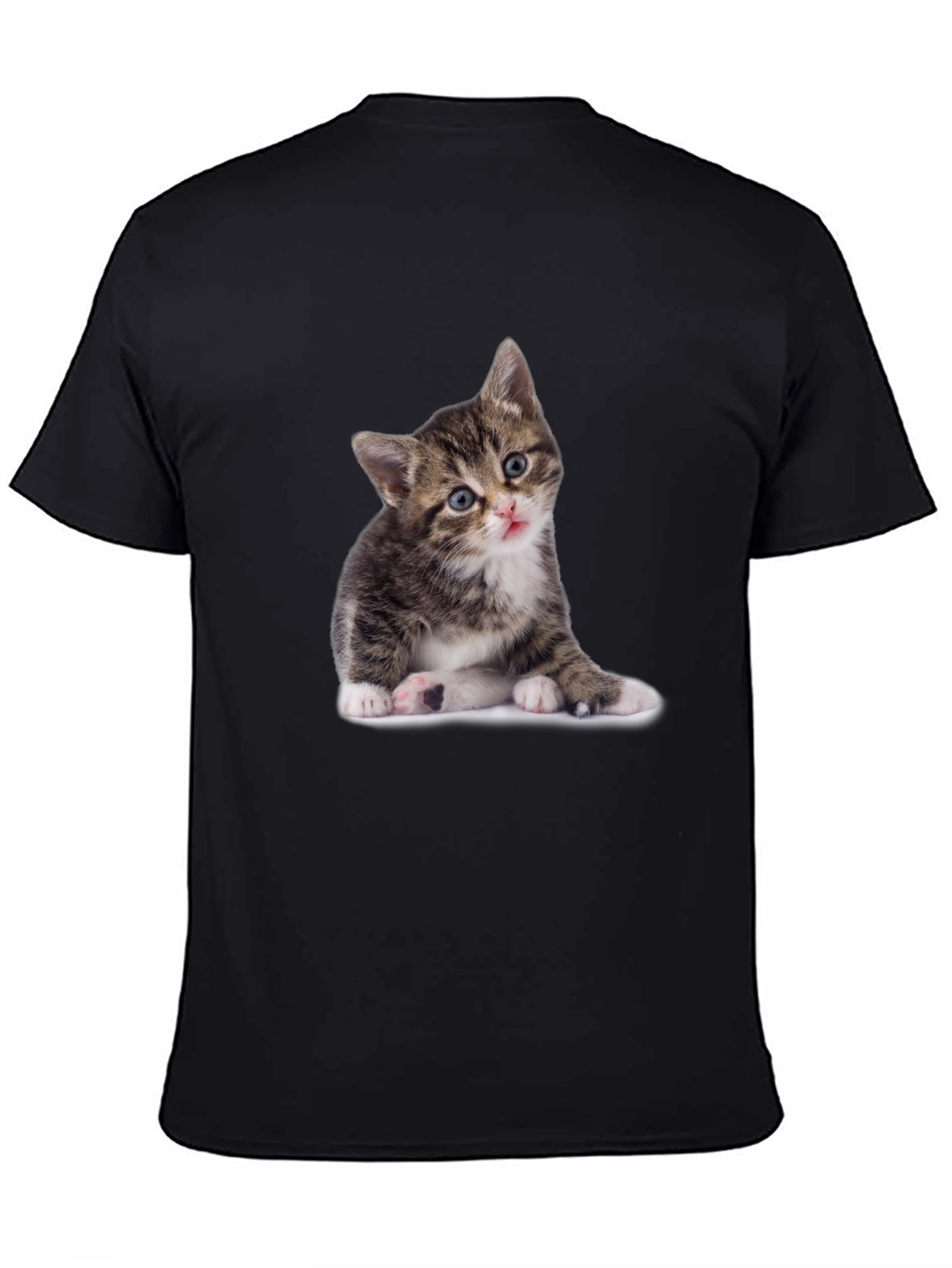 Cute Kitten Graphic Tee - Unisex Black T-Shirt