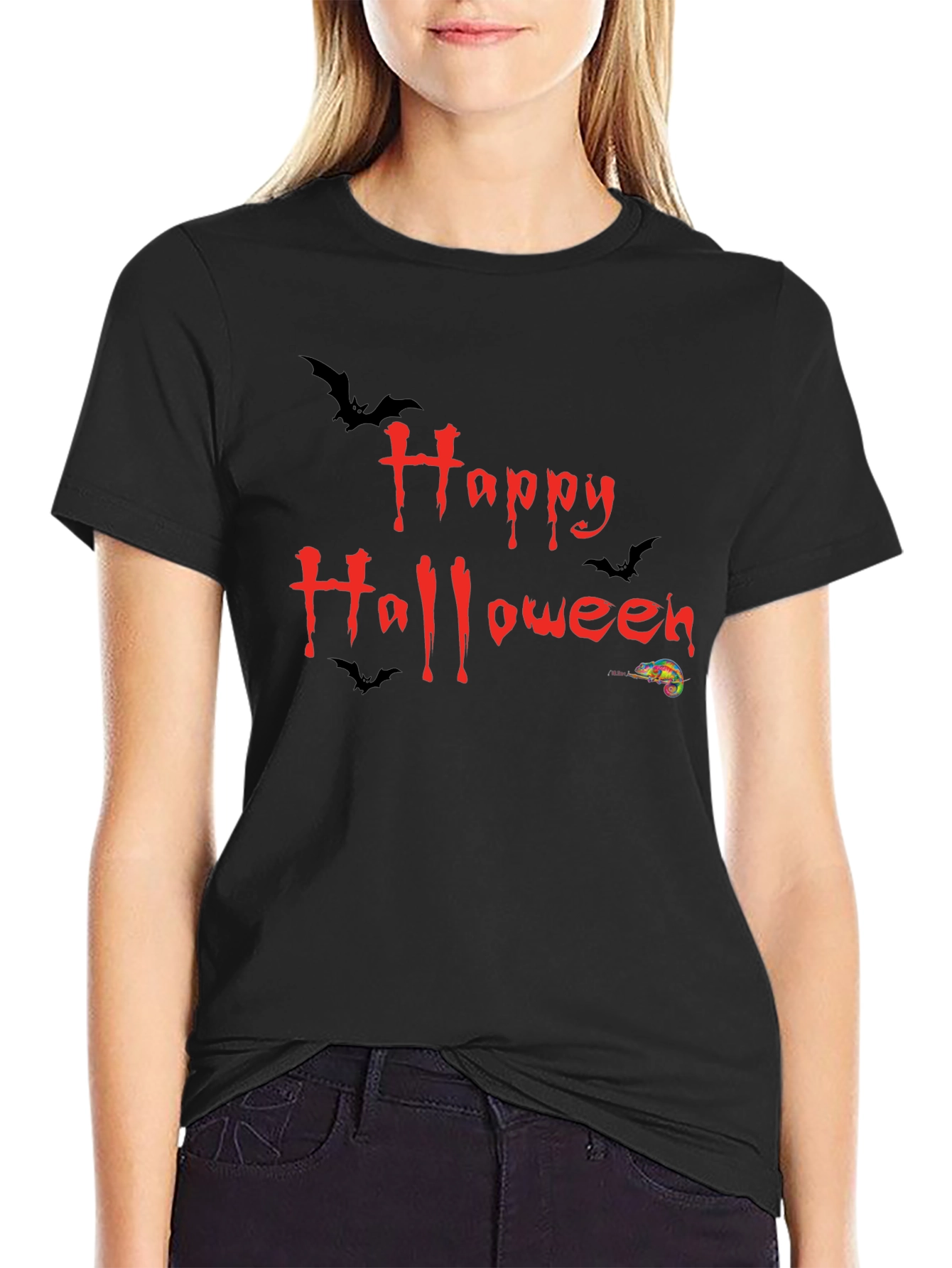 Happy Halloween Bats Graphic T-Shirt