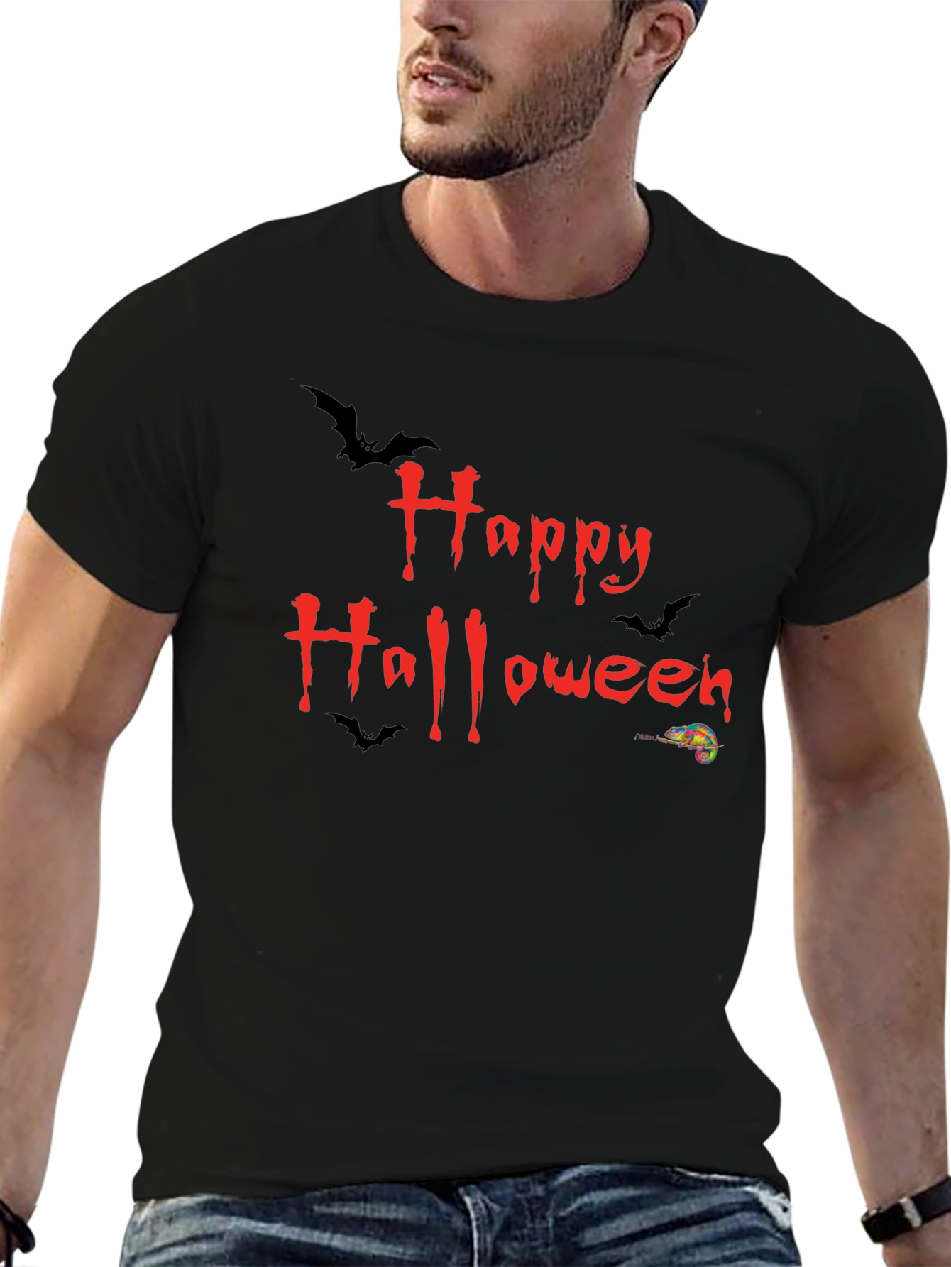 Happy Halloween Bats Graphic T-Shirt