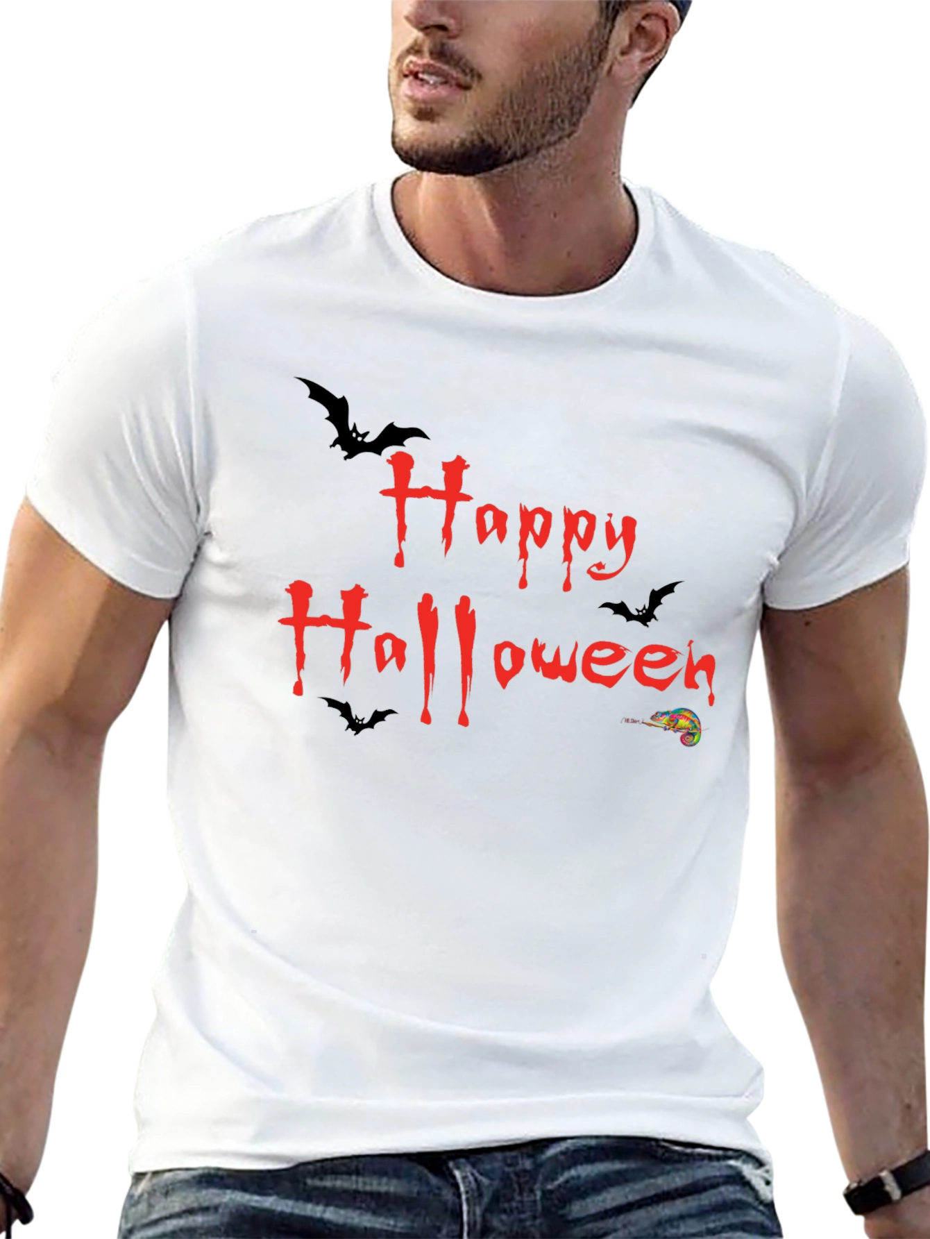 Happy Halloween Bats Graphic T-Shirt