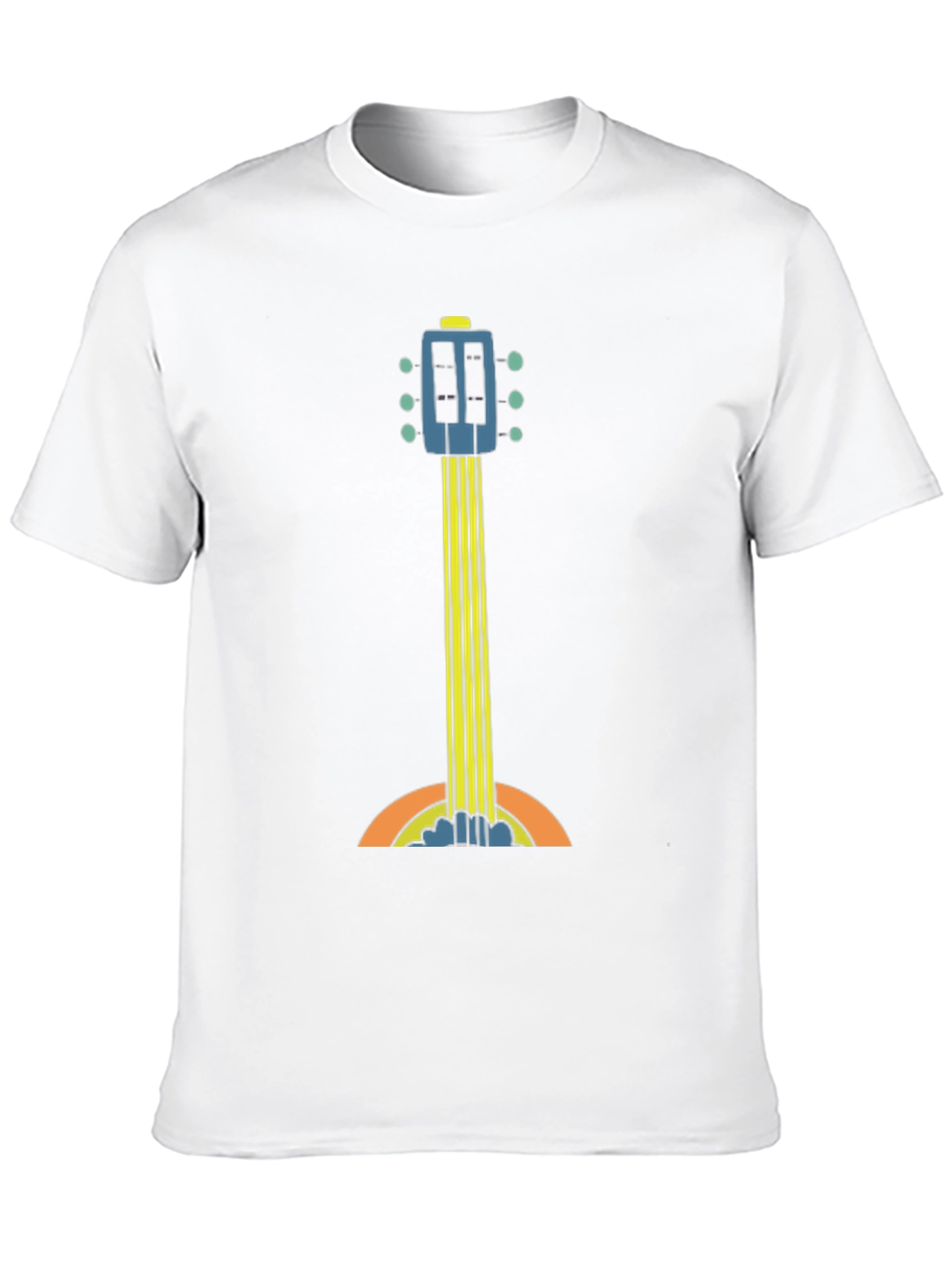 Retro Guitar Graphic Tee - Black