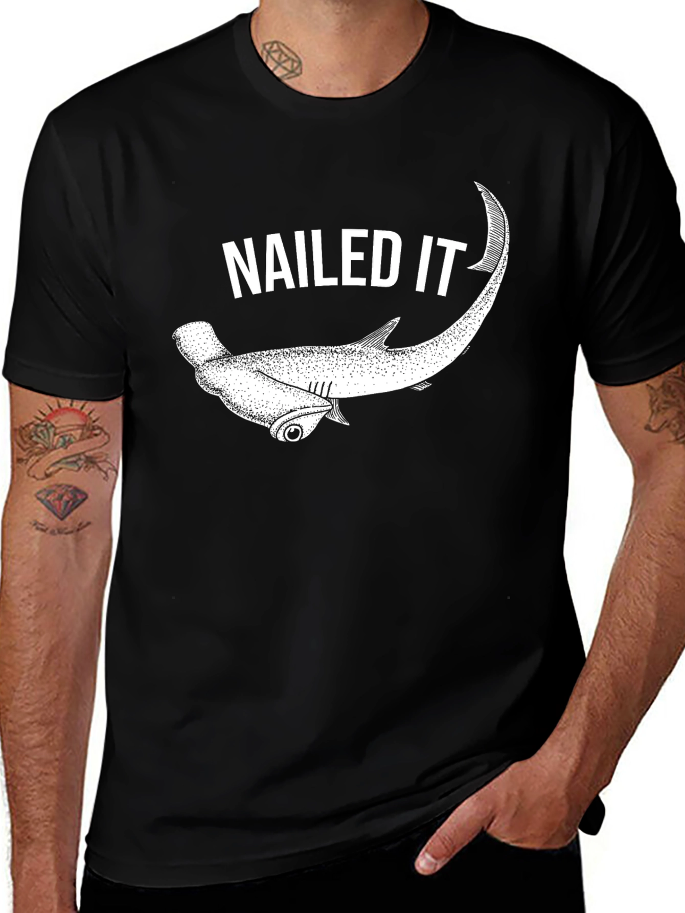 Nailed It Hammerhead Shark Graphic Tee