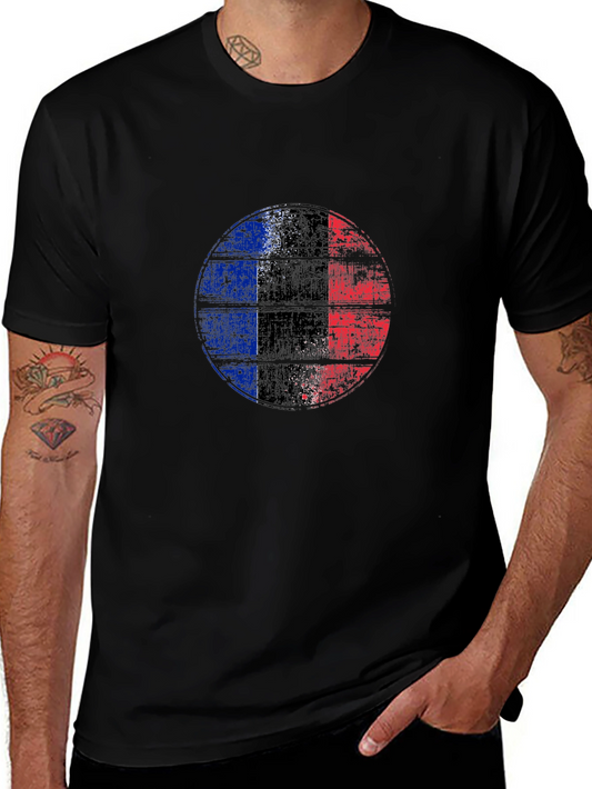 France Flag Distressed Graphic Tee