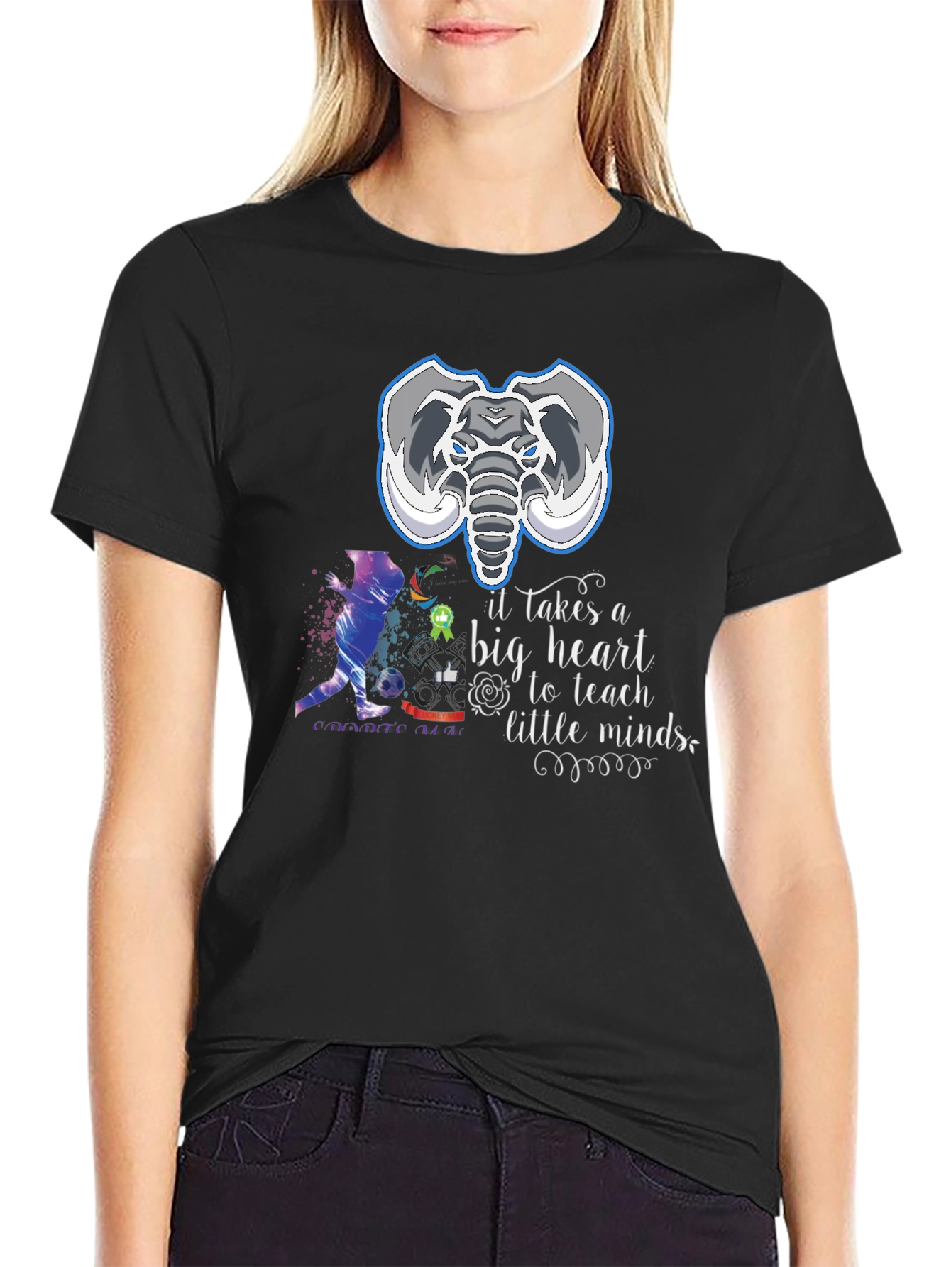 Elephant Teacher Heart T-Shirt