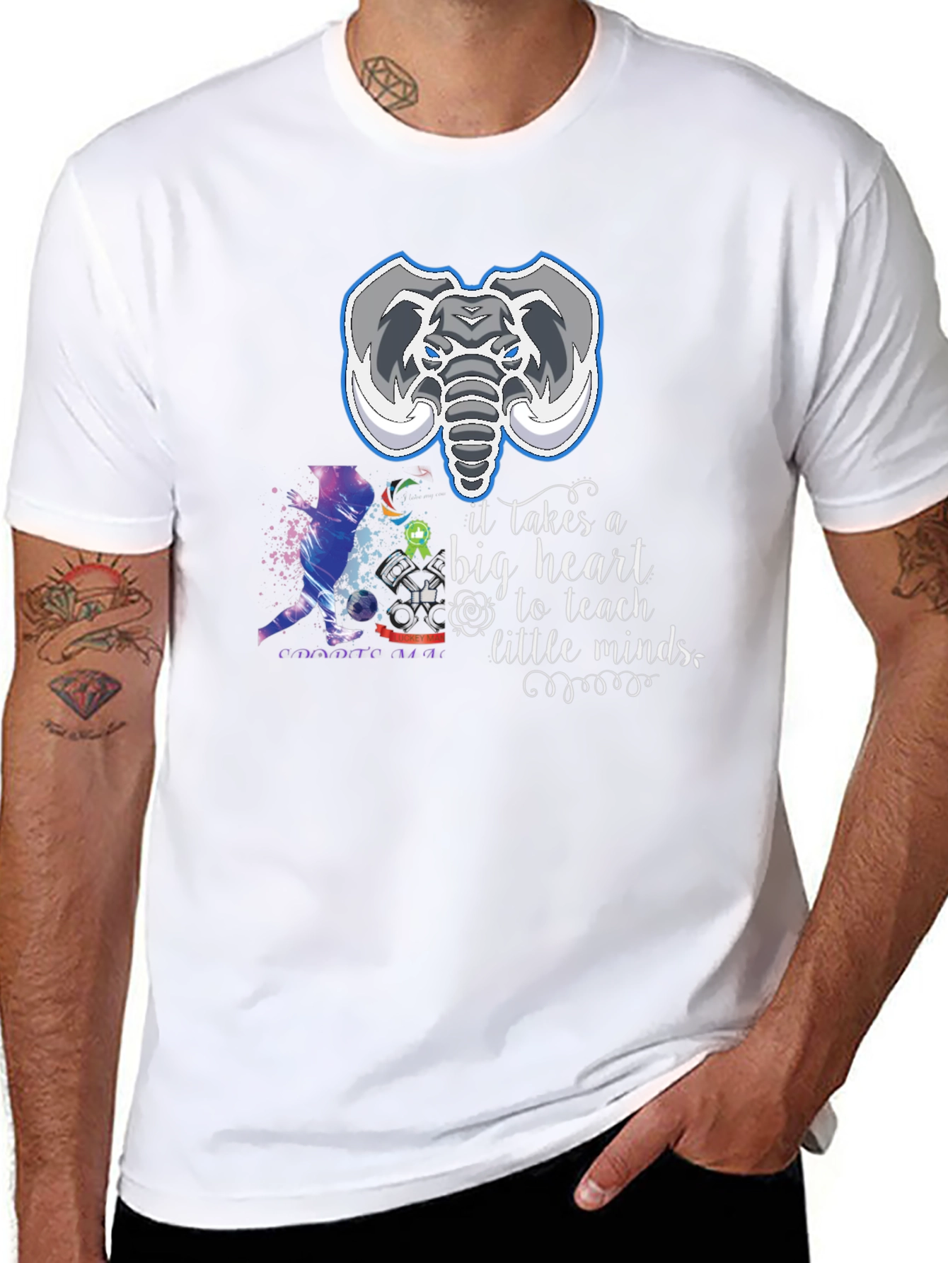 Elephant Teacher Heart T-Shirt