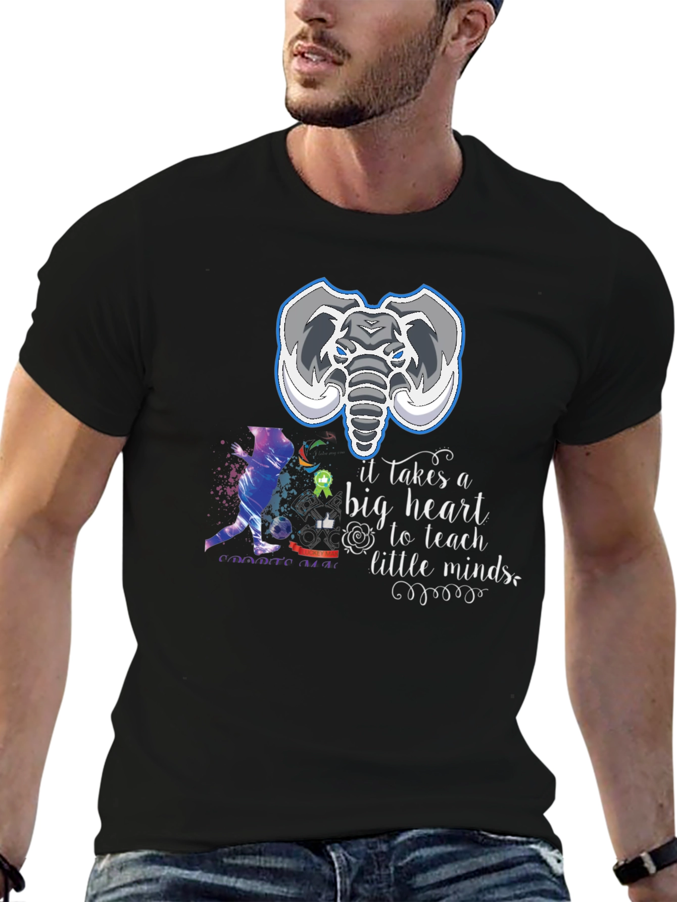 Elephant Teacher Heart T-Shirt