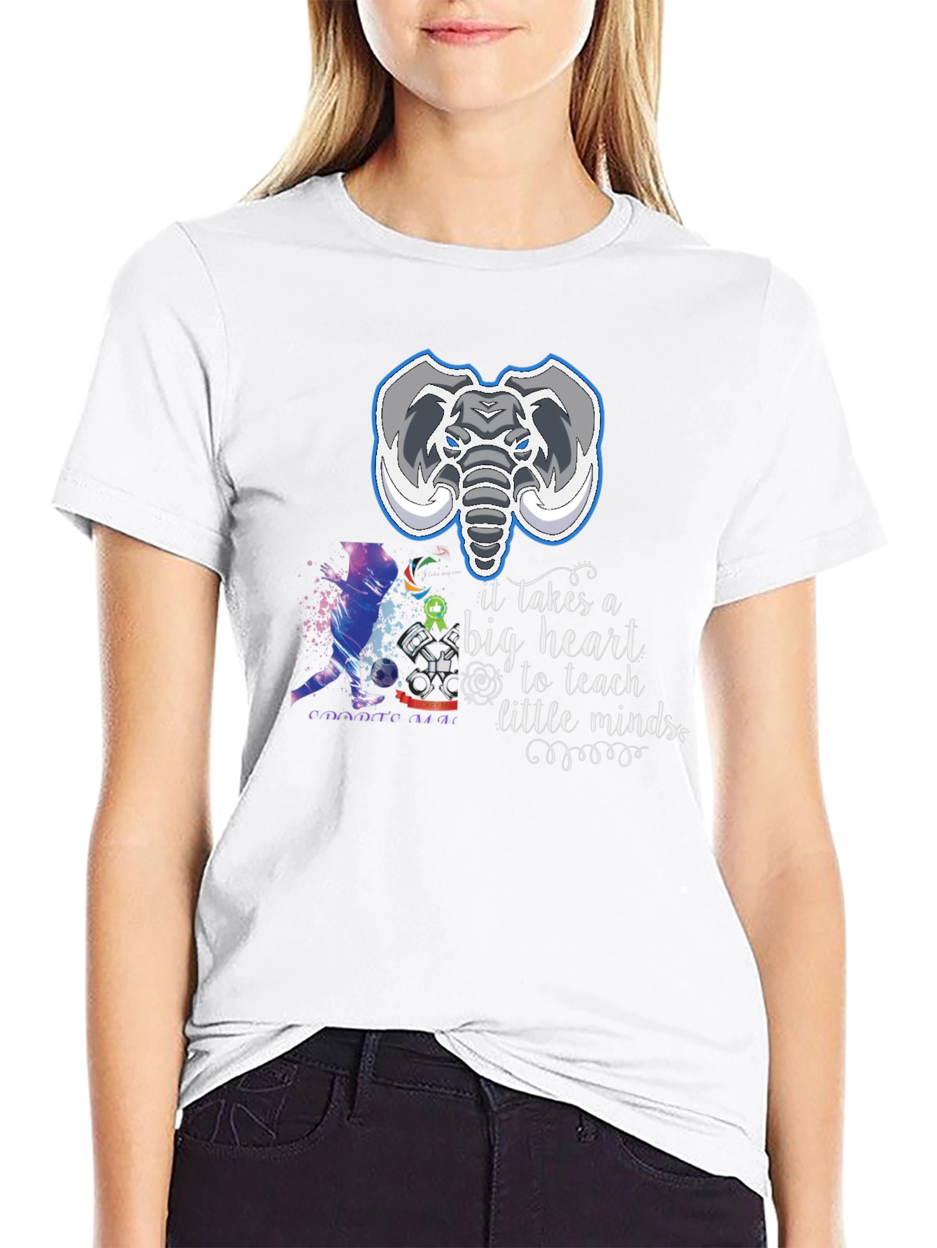 Elephant Teacher Heart T-Shirt