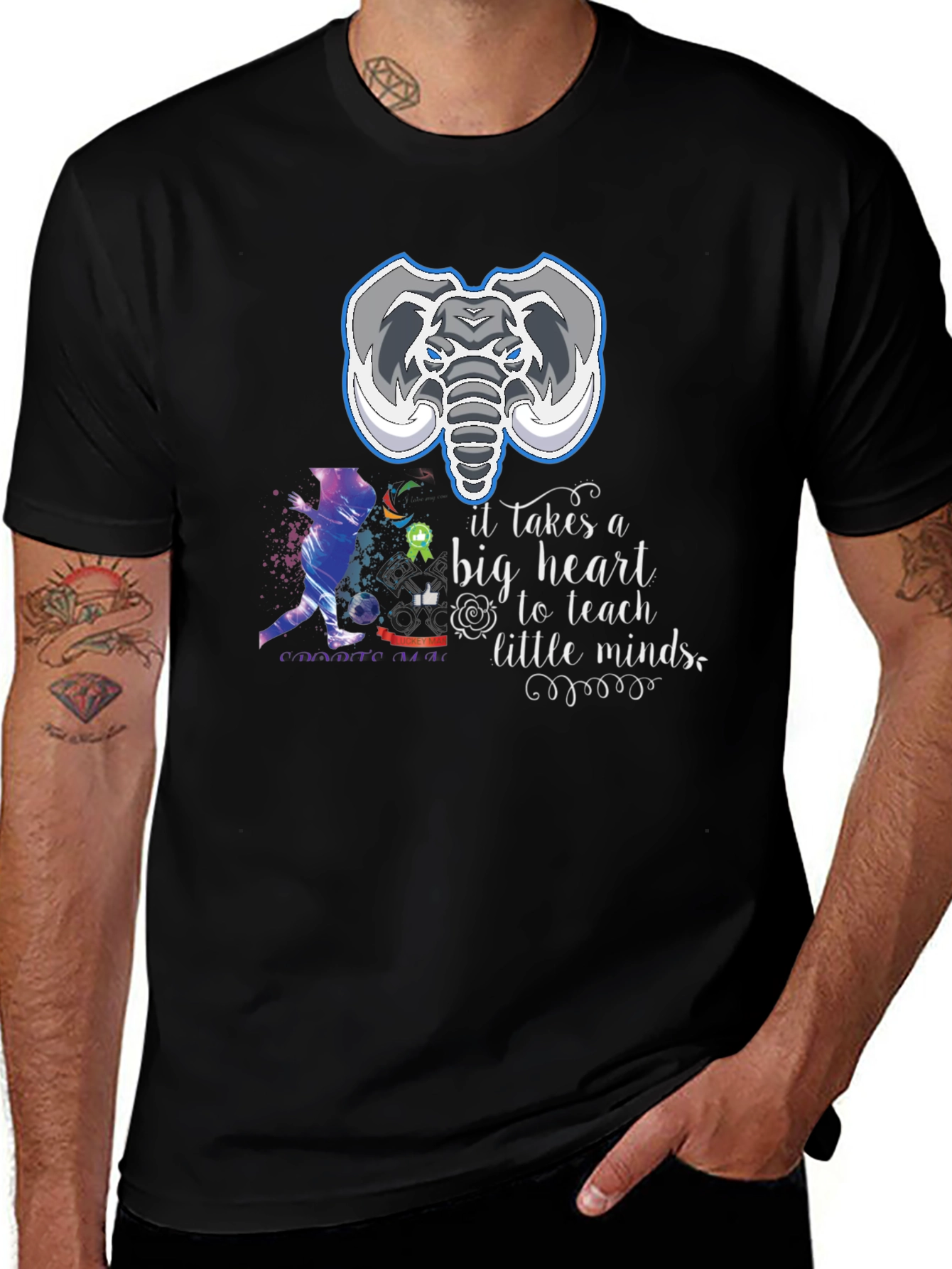 Elephant Teacher Heart T-Shirt