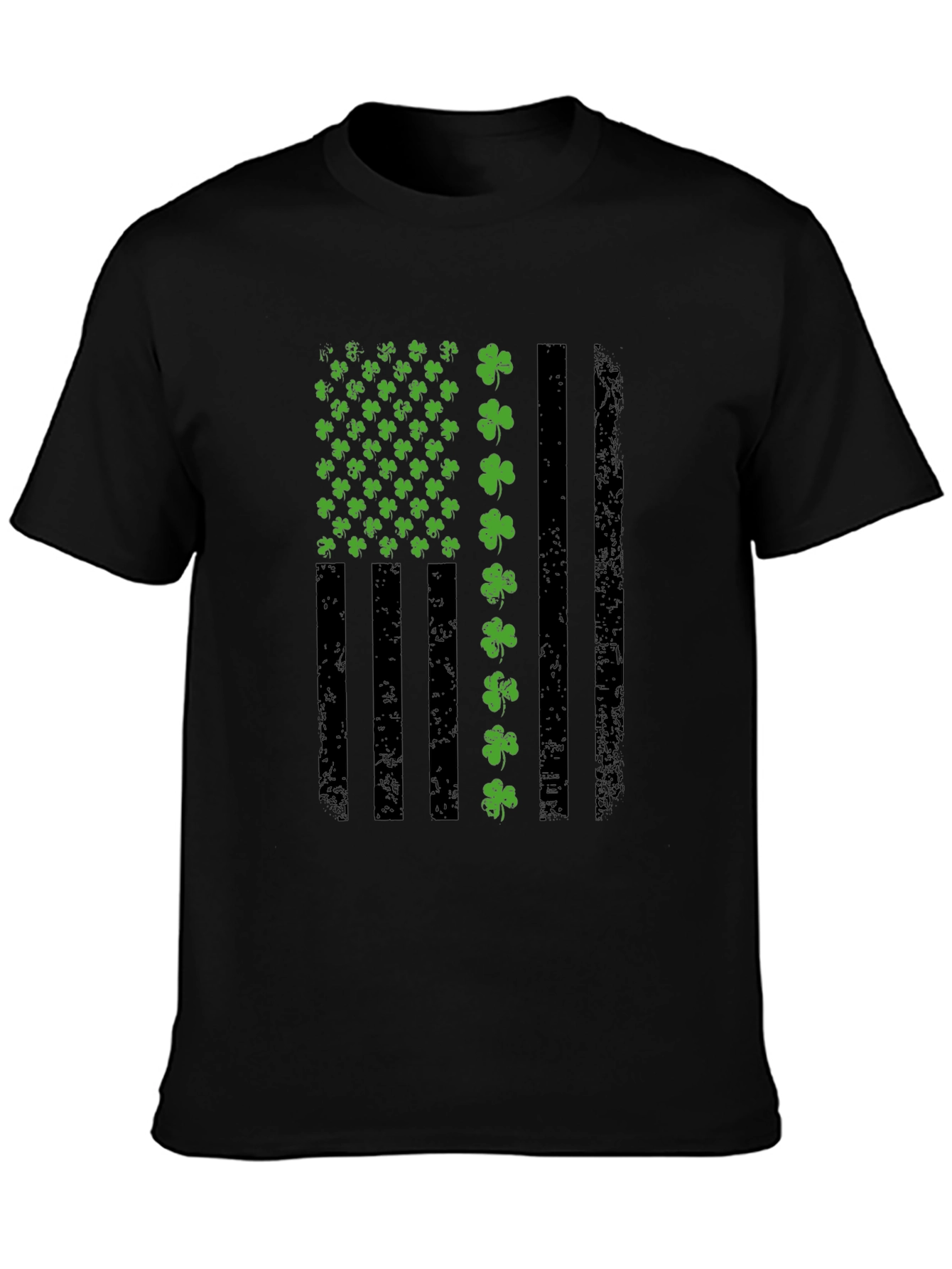 St. Patricks Day American Flag Shamrock T-Shirt
