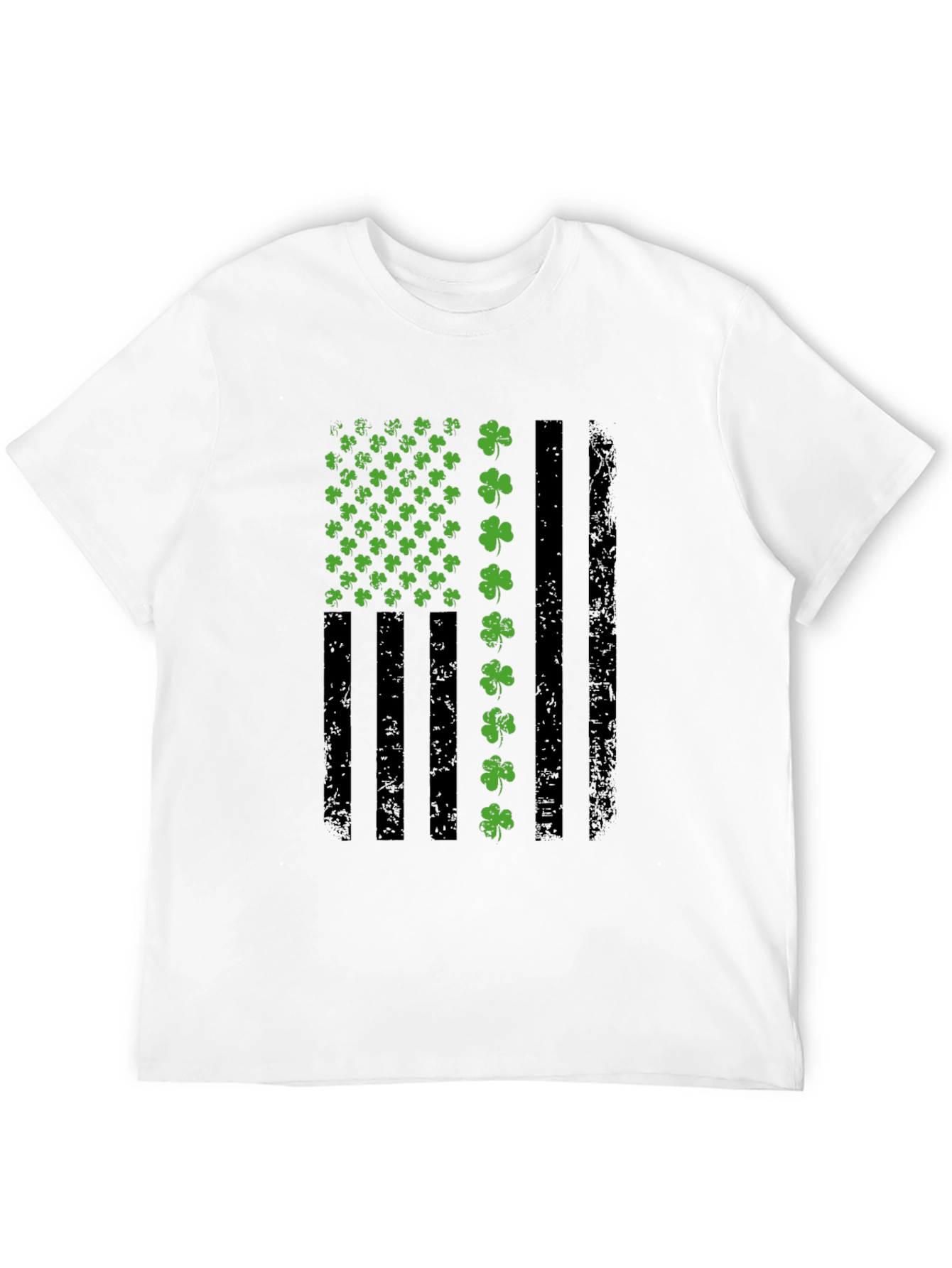 St. Patricks Day American Flag Shamrock T-Shirt