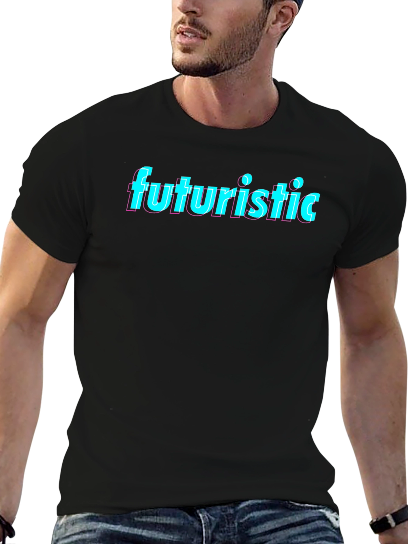 Futuristic Graphic Tee - Retro 80s Style