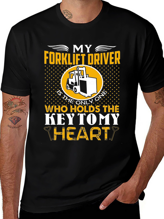Forklift Driver Heart T-Shirt