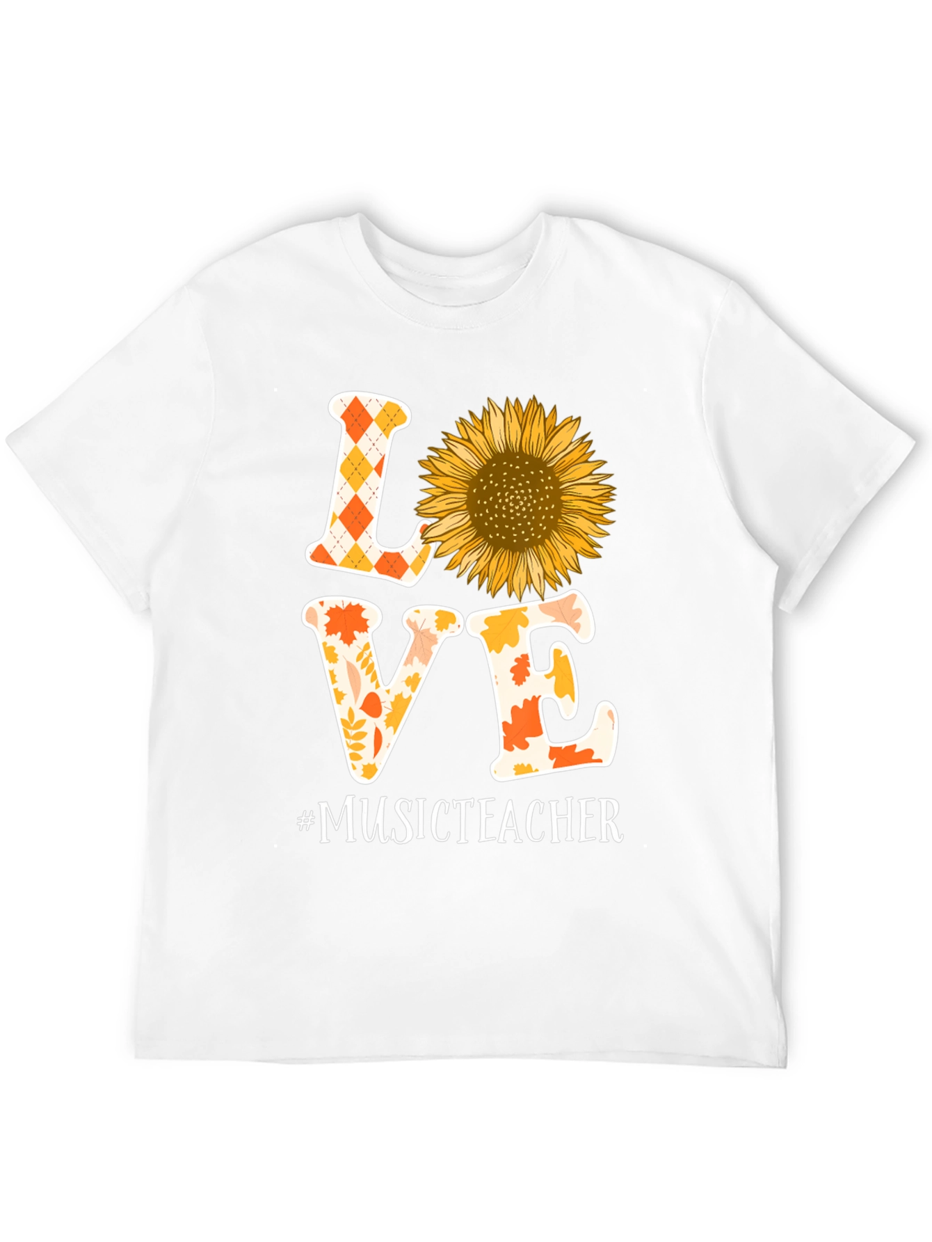 Love Music Teacher Sunflower Graphic Tee