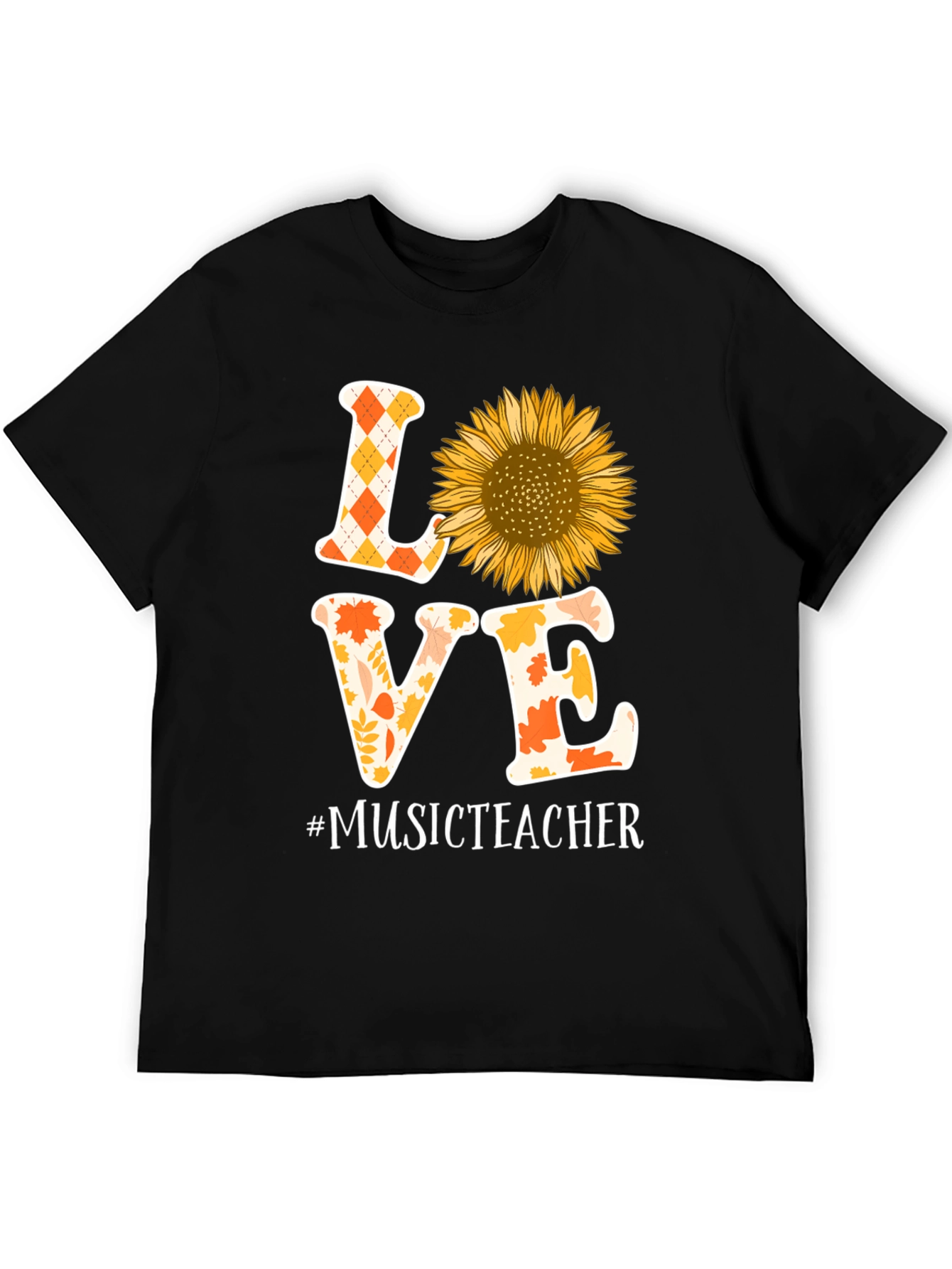 Love Music Teacher Sunflower Graphic Tee