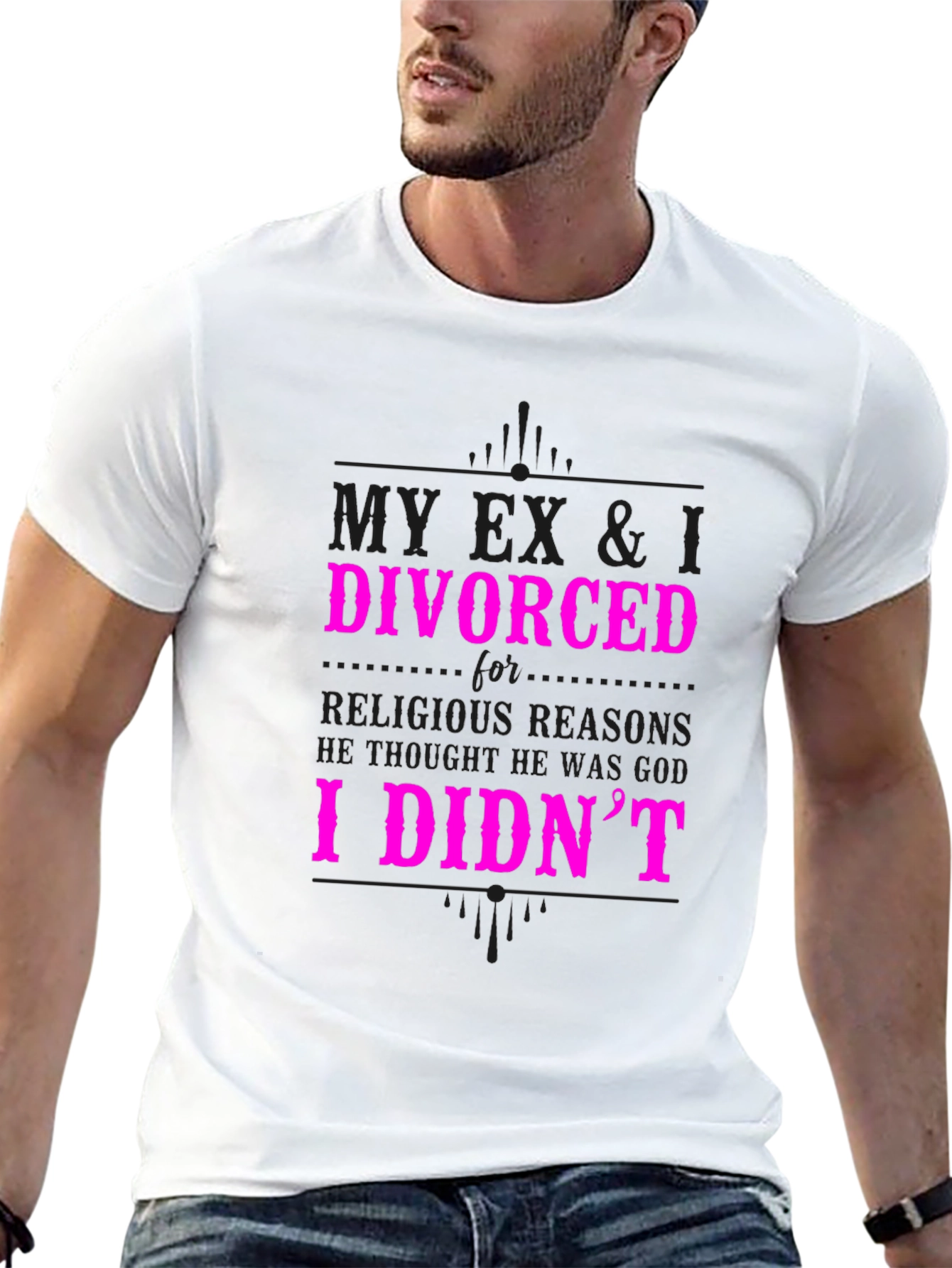 Humorous Divorce Statement Graphic T-Shirt