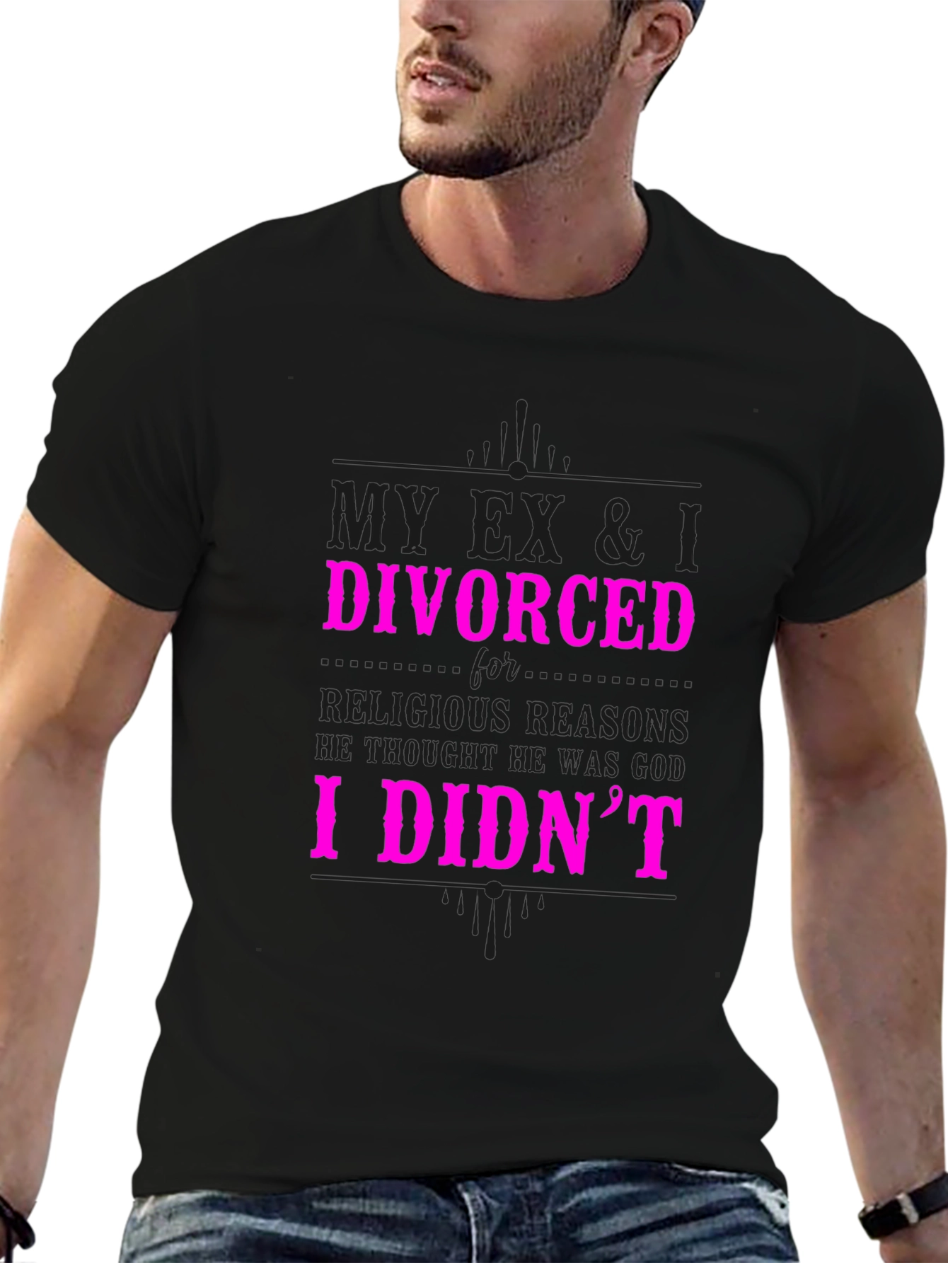 Humorous Divorce Statement Graphic T-Shirt