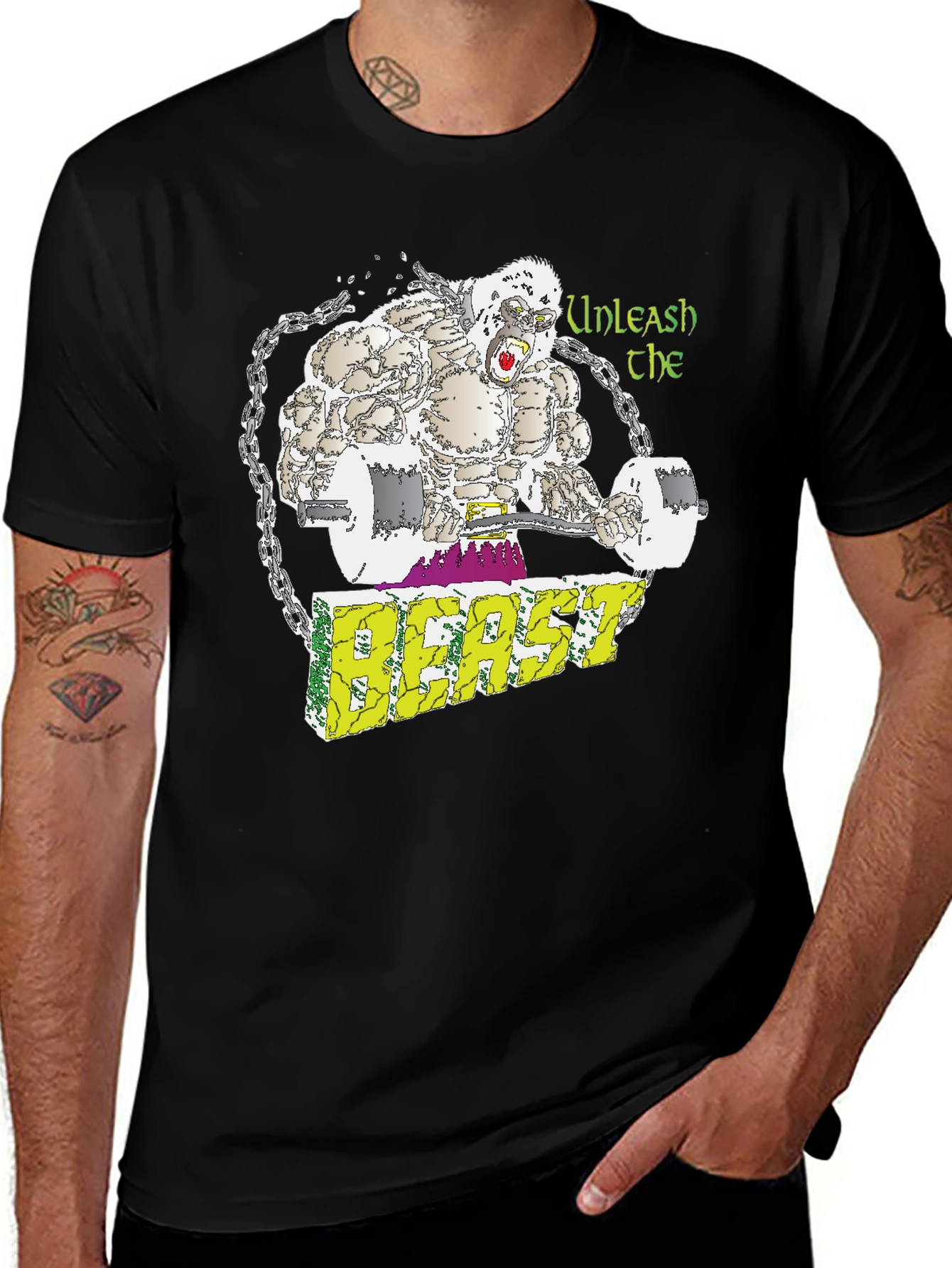 Unleash the Beast Graphic Tee - Gym Gorilla
