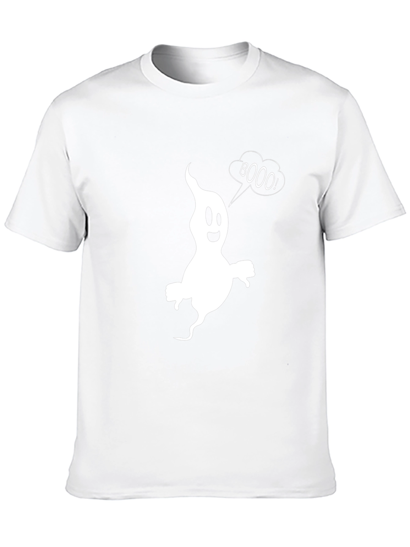 Boo Ghost Graphic T-Shirt - Black Cotton Tee