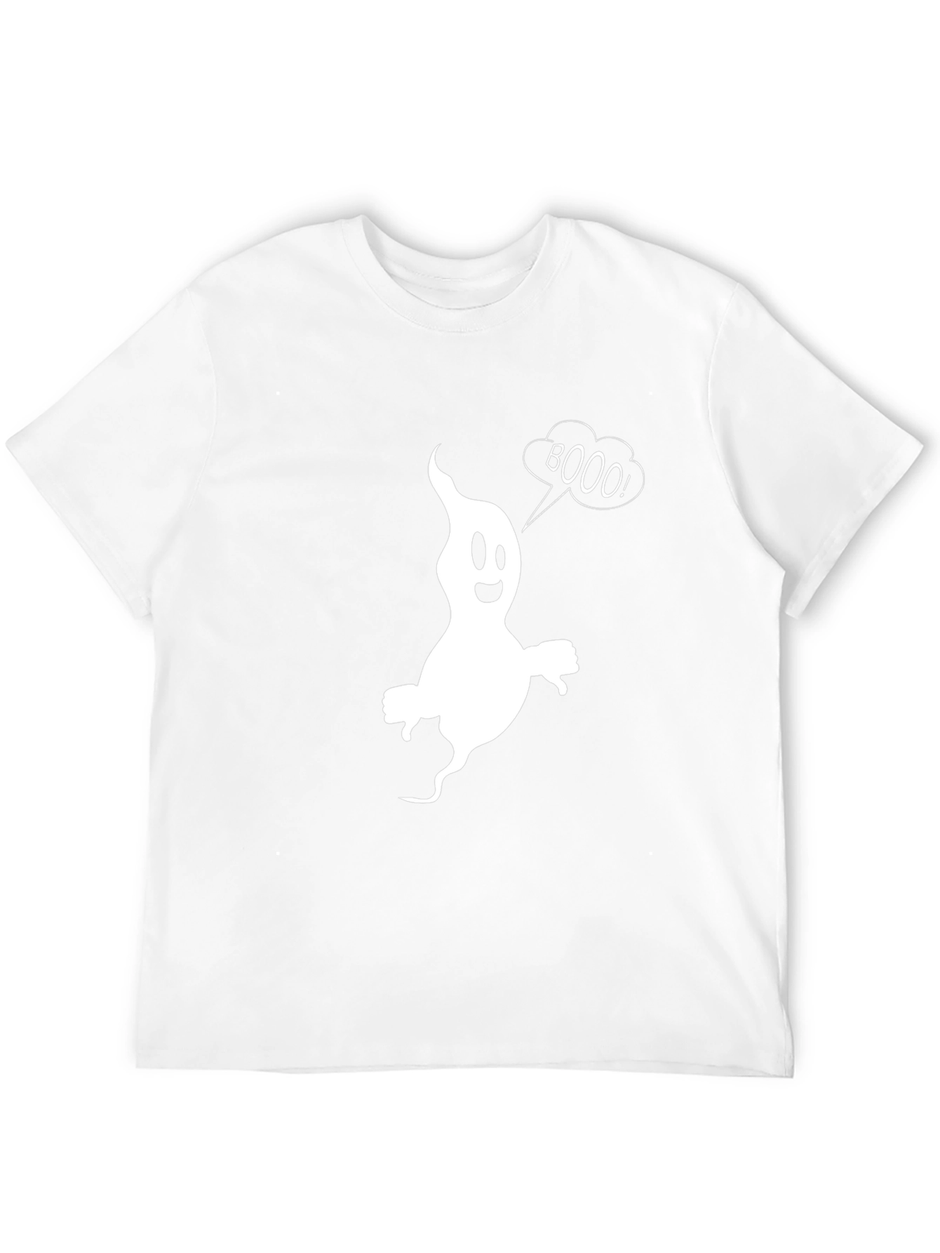 Boo Ghost Graphic T-Shirt - Black Cotton Tee