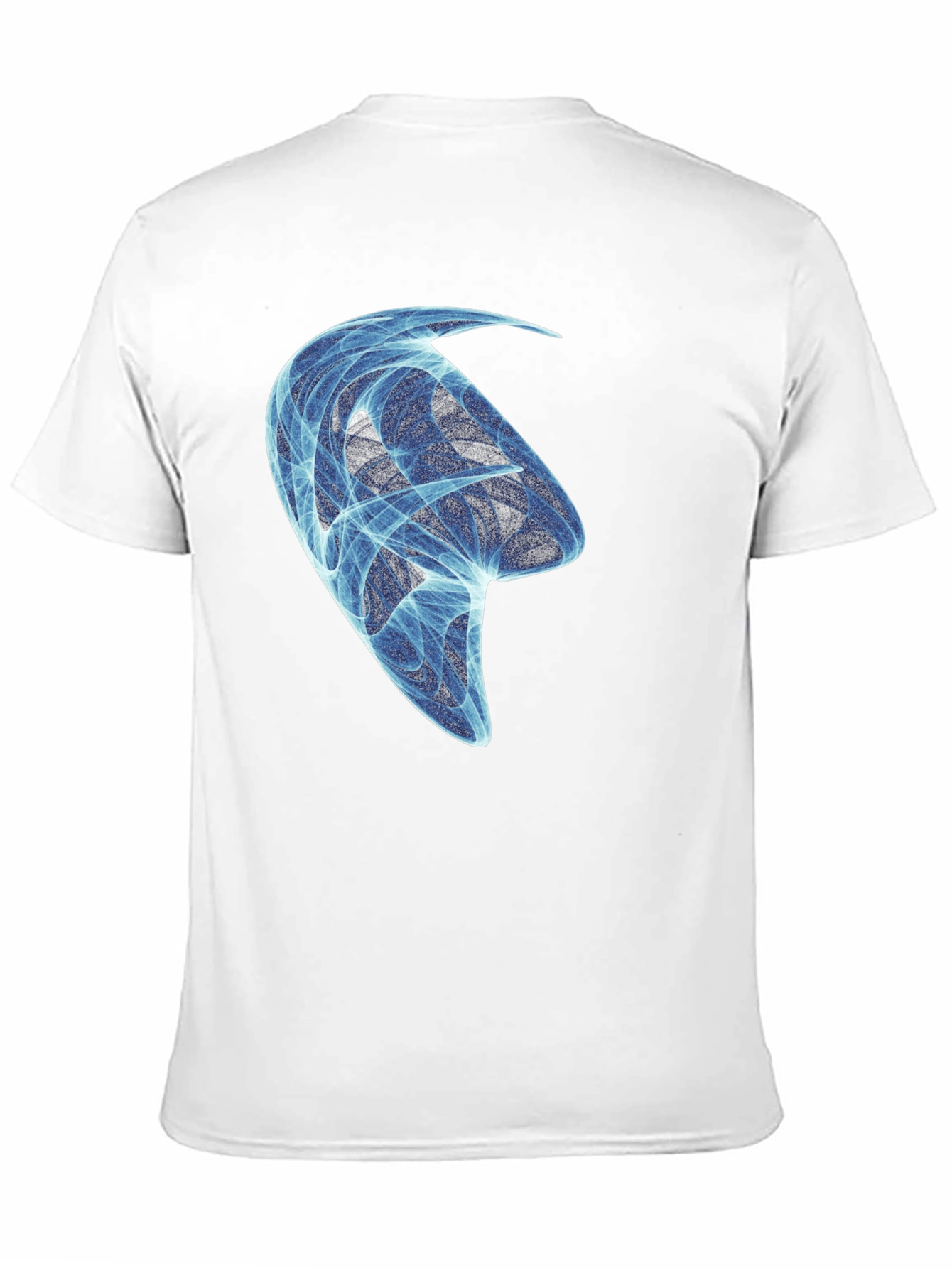 Abstract Blue Design Black T-Shirt