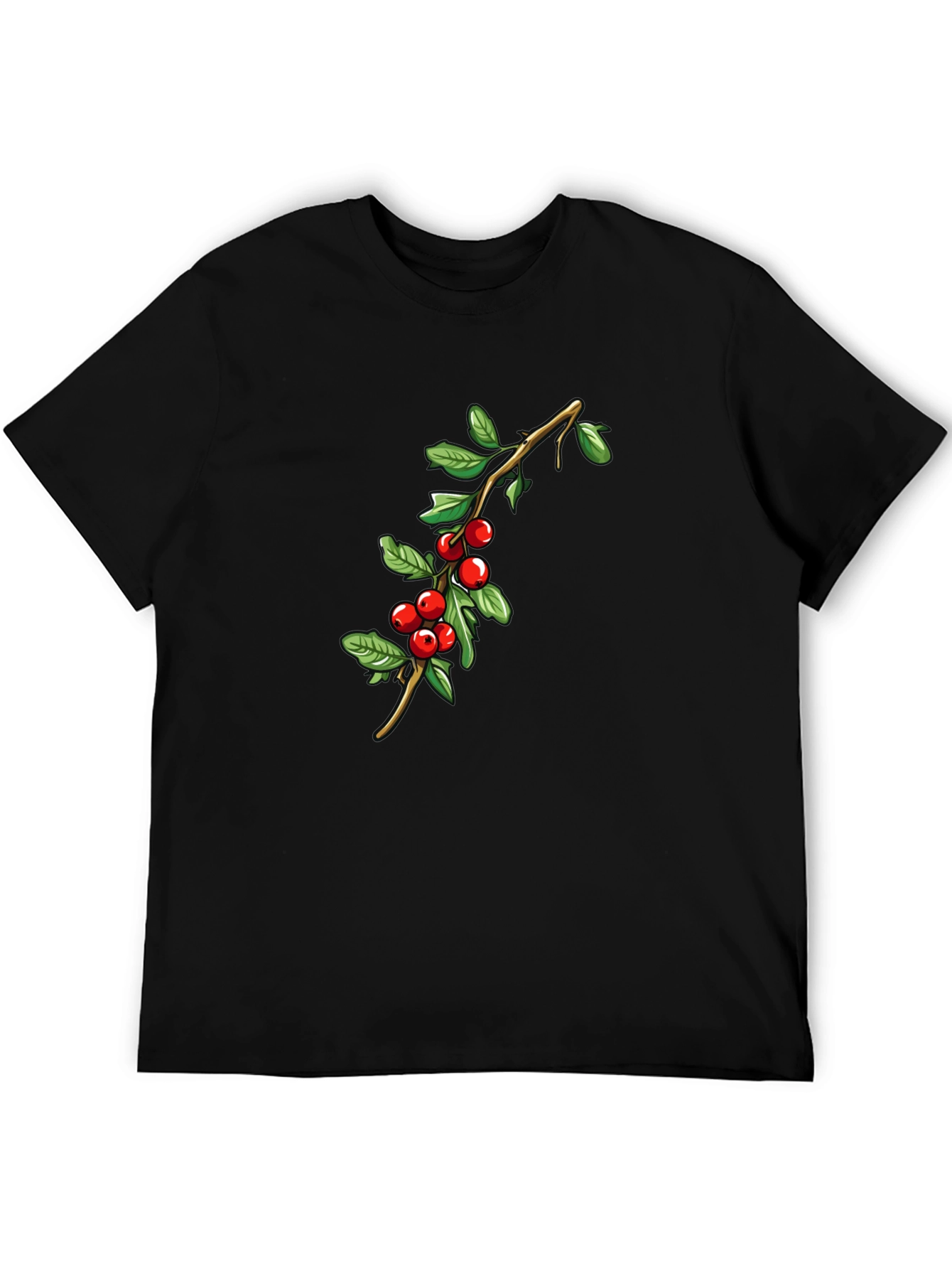Red Berry Branch Graphic T-Shirt