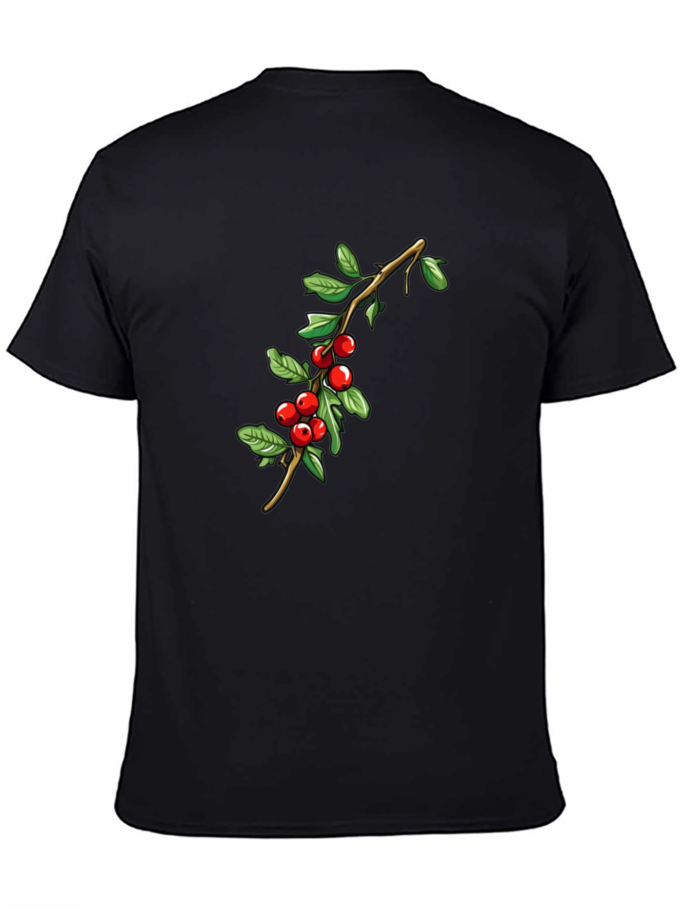 Red Berry Branch Graphic T-Shirt