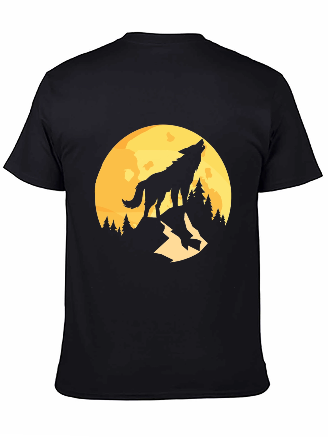 Wolf Howling at Moon Graphic Tee