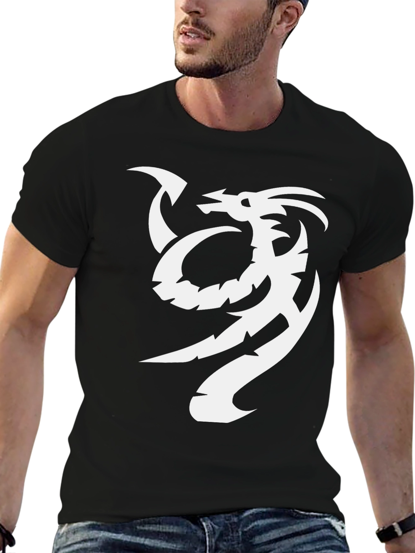 Dragon Graphic Black Tee - Stylish and Bold