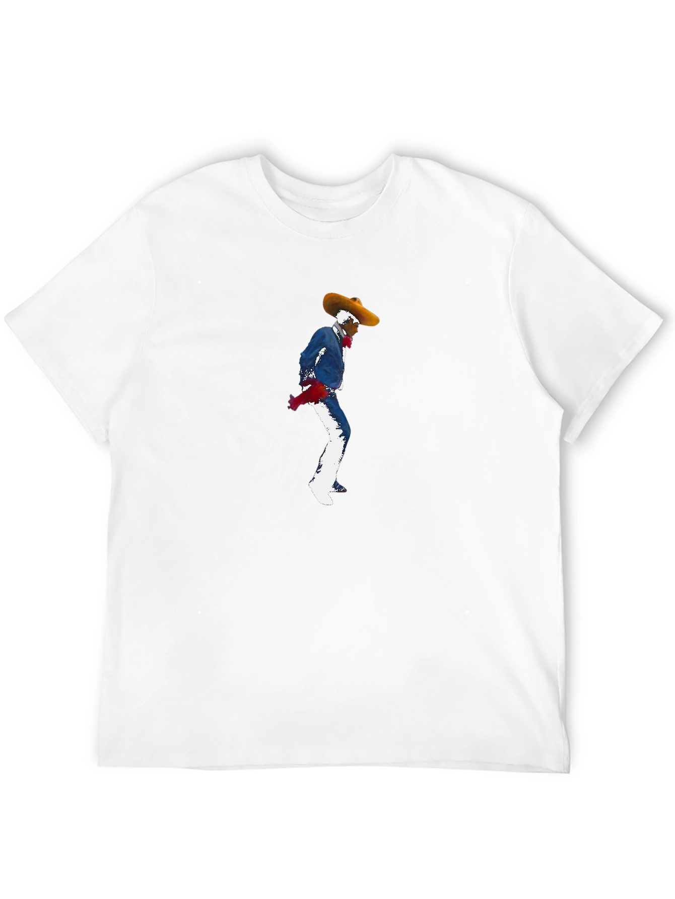 Stylish Black Tee with Charro Graphic