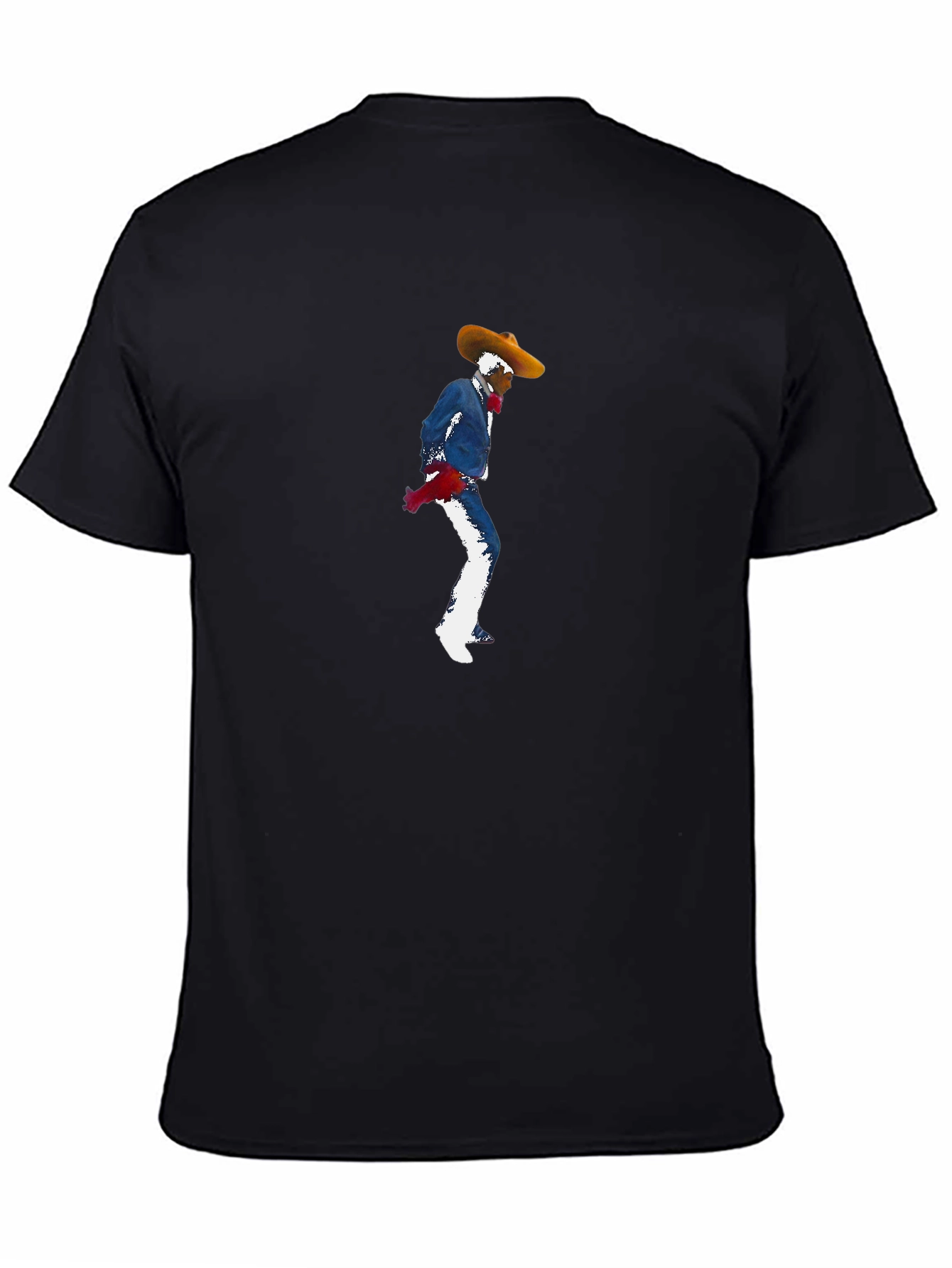 Stylish Black Tee with Charro Graphic