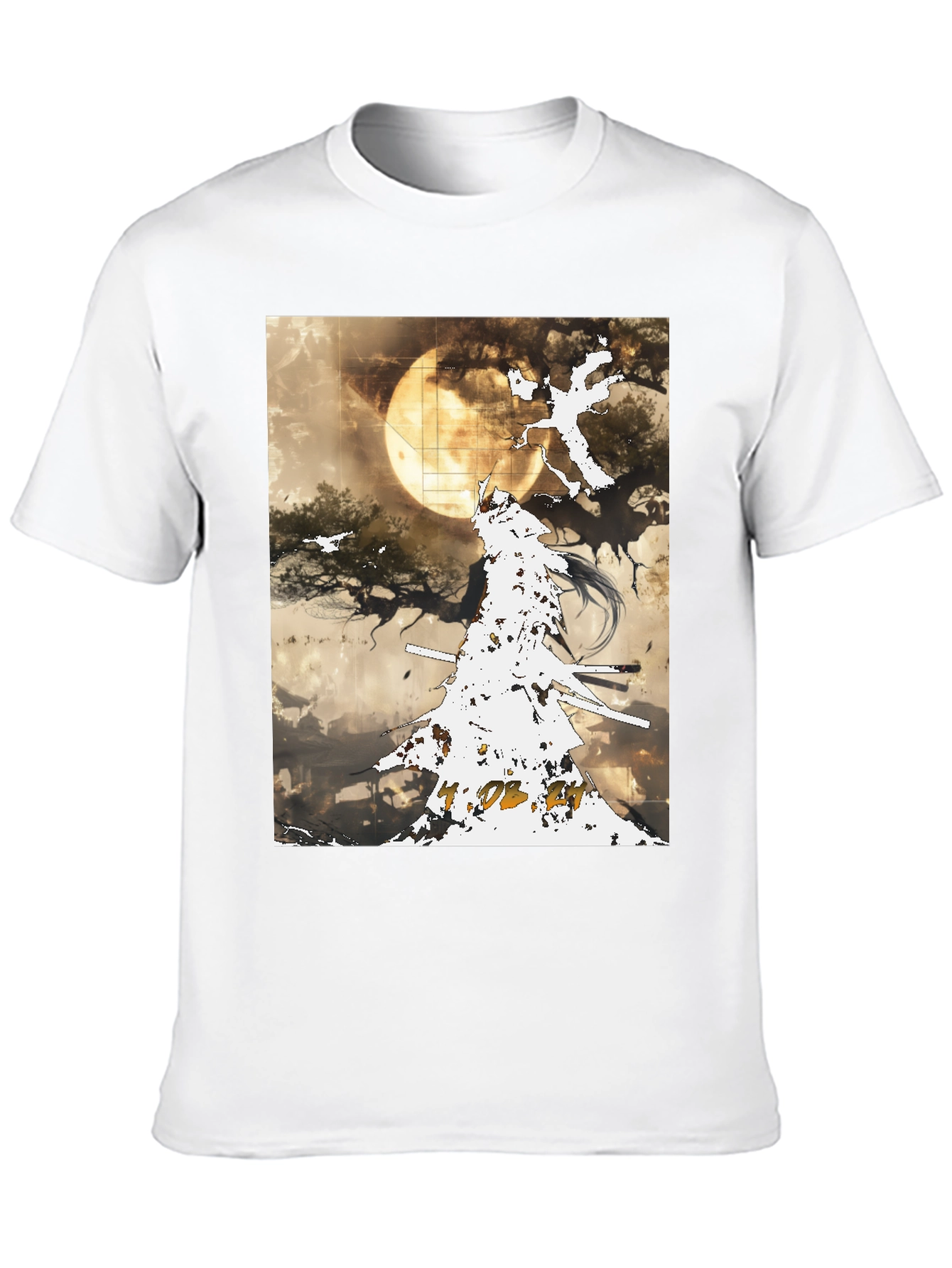 Samurai Moon Black Tee