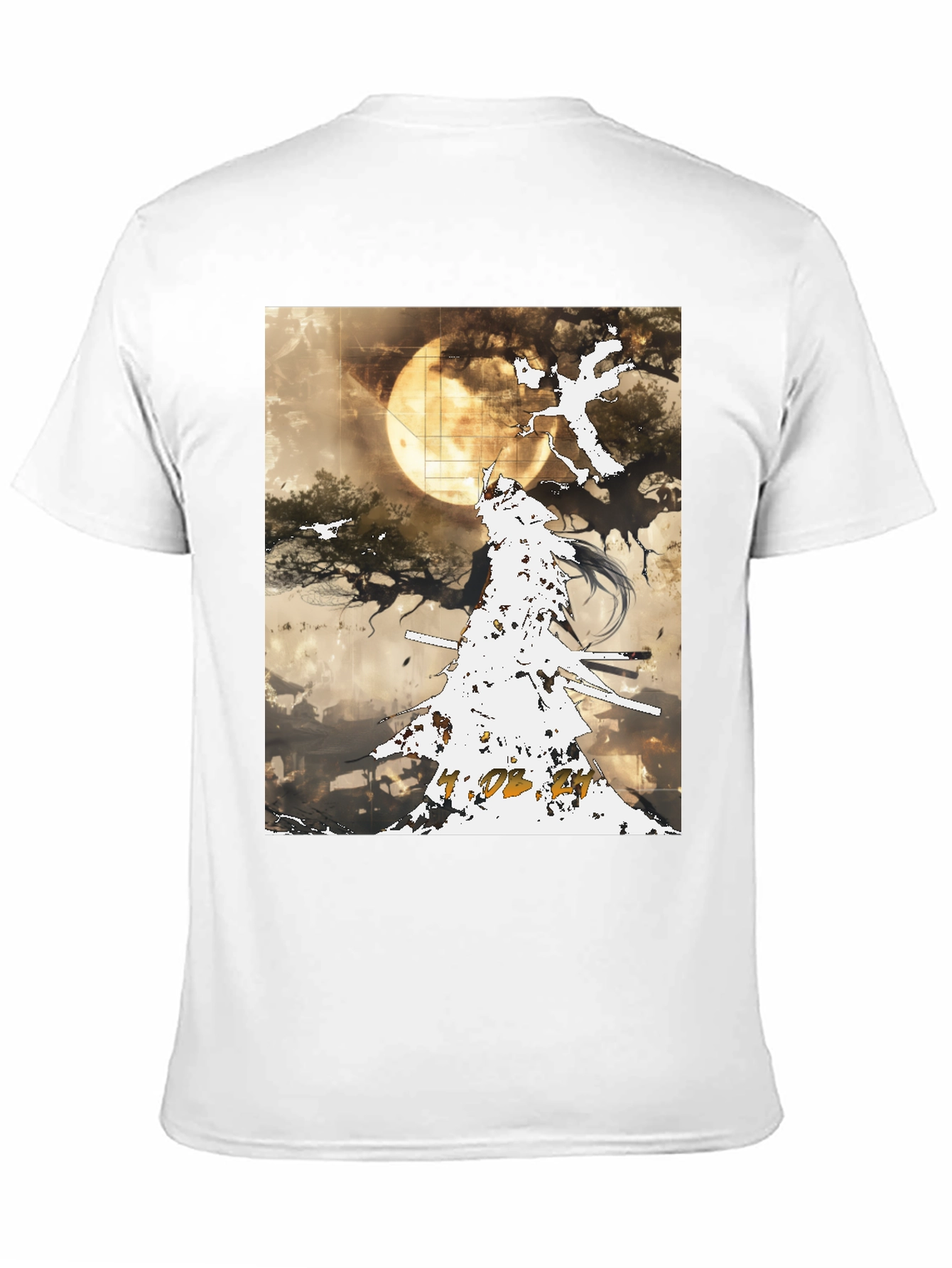 Samurai Moon Black Tee