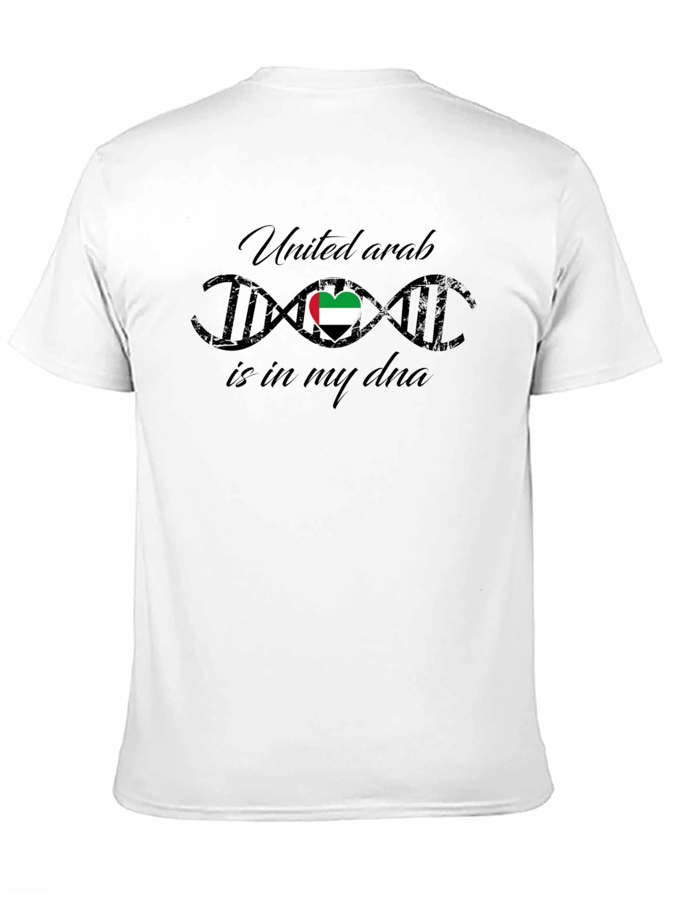 United Arab Emirates DNA Heart T-Shirt - Black