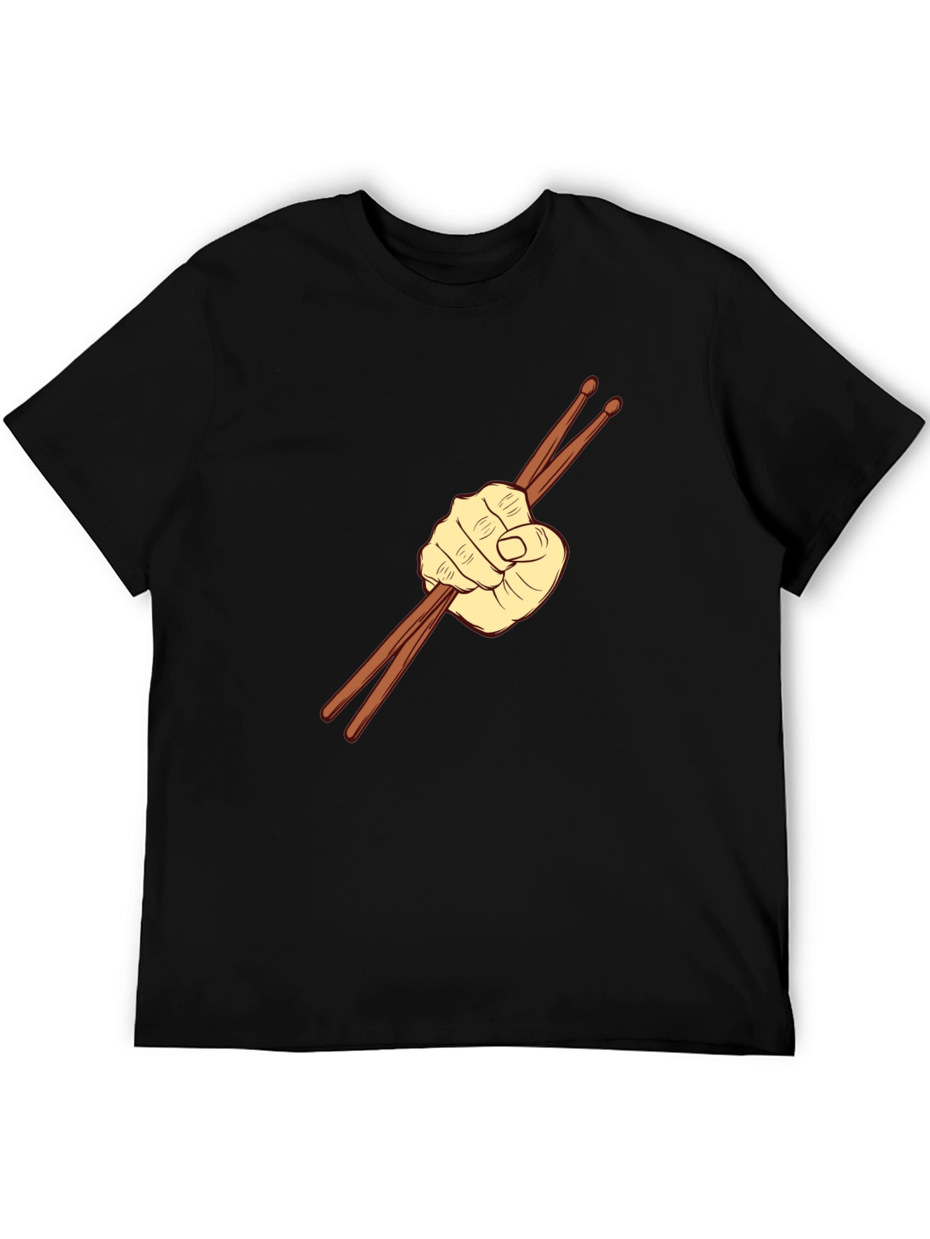 Drummers Fist Graphic Tee - Black Cotton Comfort