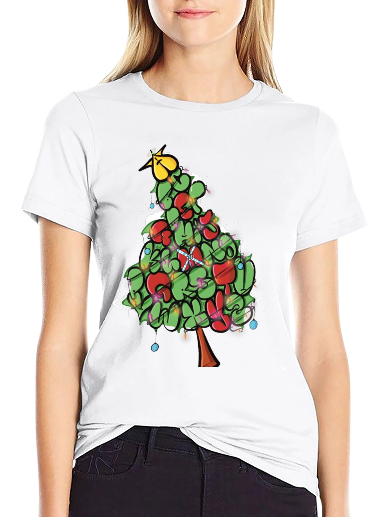 Festive Christmas Tree Graphic Tee