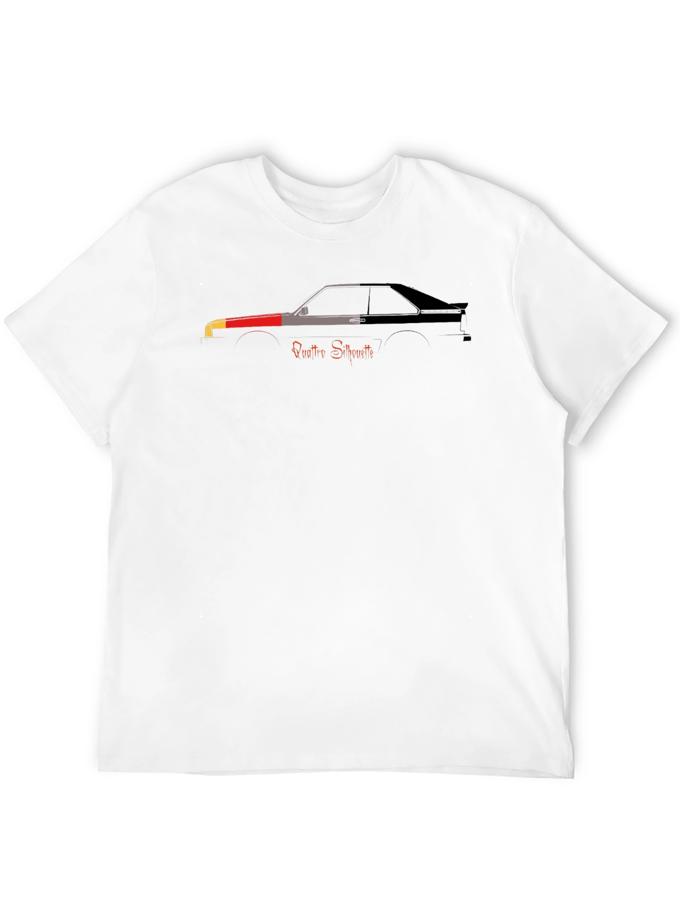 Quattro Silhouette Black T-Shirt - Automotive Enthusiast Apparel