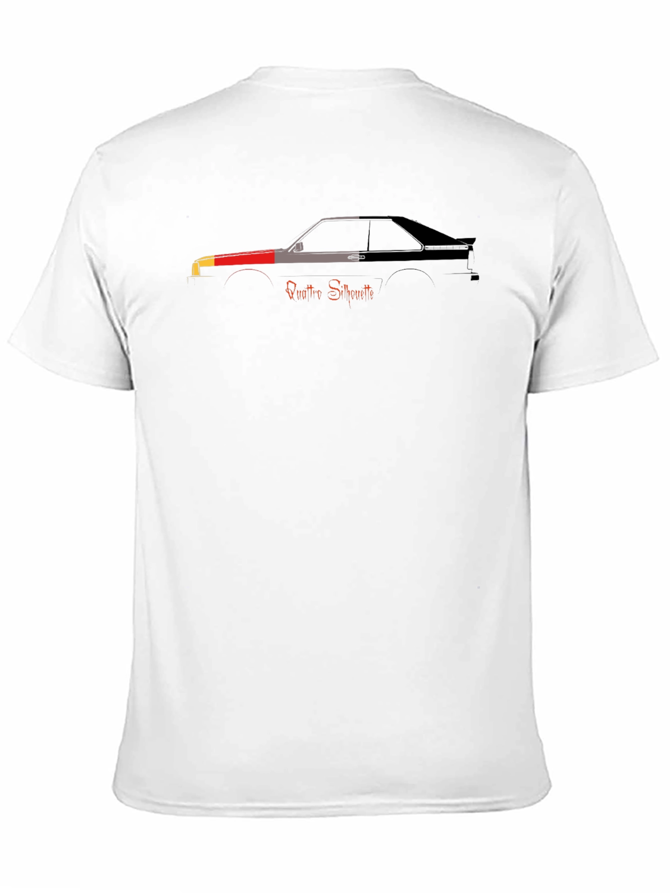 Quattro Silhouette Black T-Shirt - Automotive Enthusiast Apparel