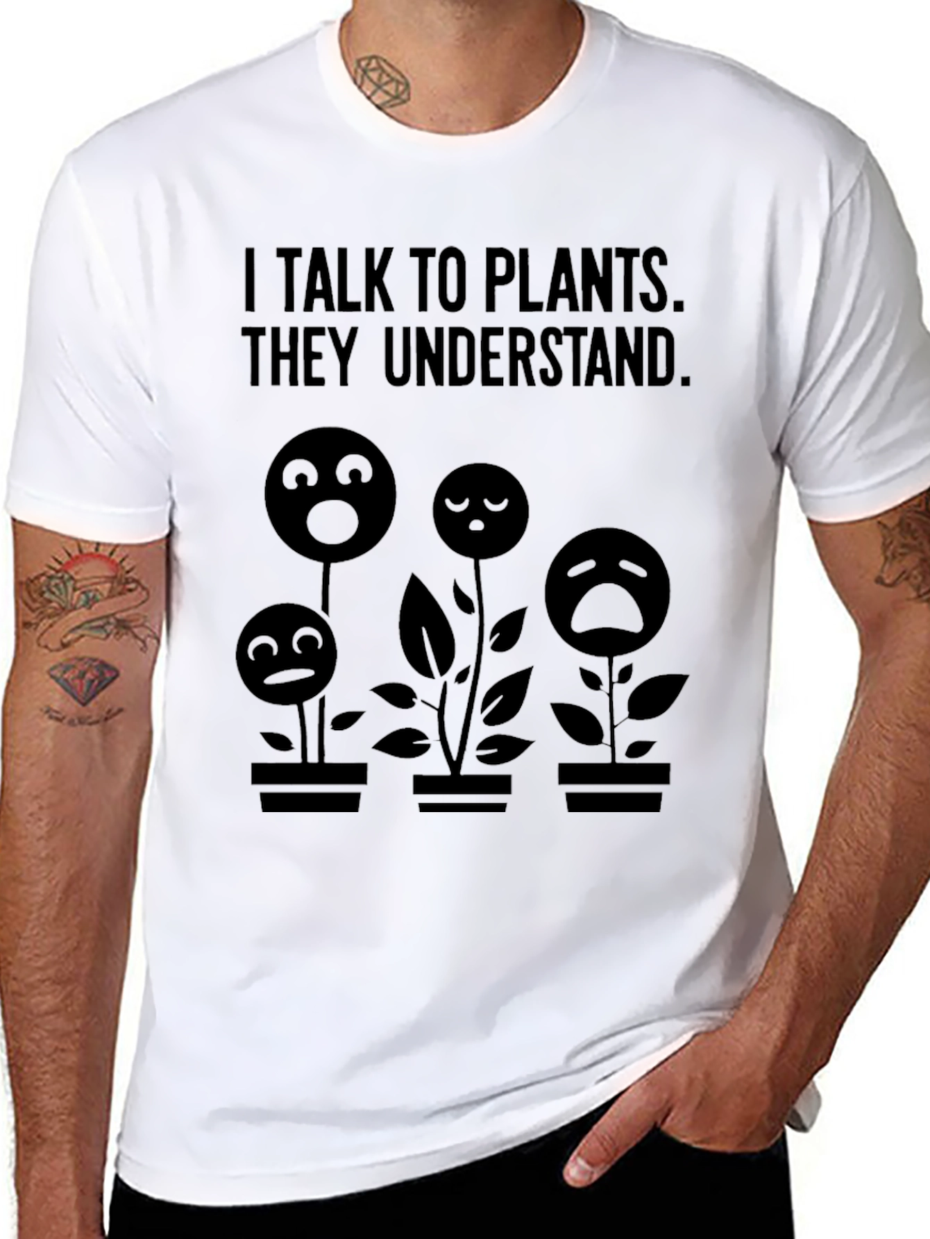 Talk to Plants Graphic Tee - Black