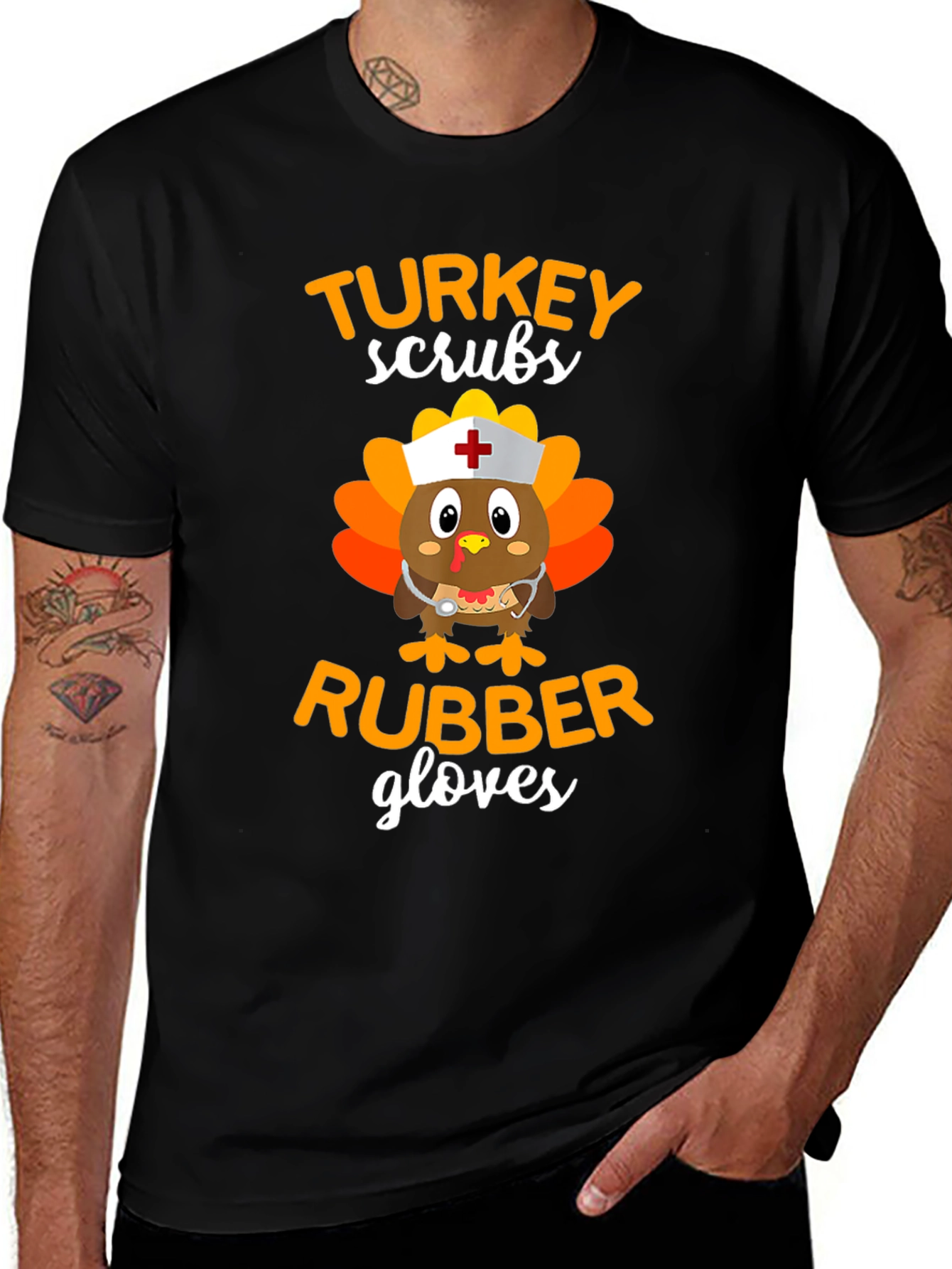 Turkey Scrubs Rubber Gloves T-Shirt