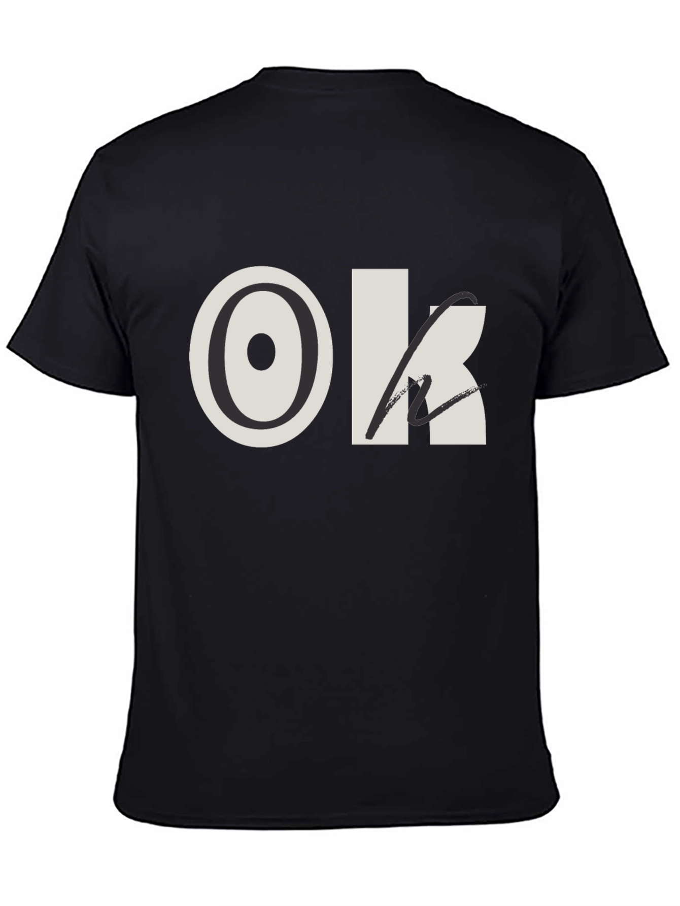 OK Graphic Tee - Unisex Casual Black T-Shirt