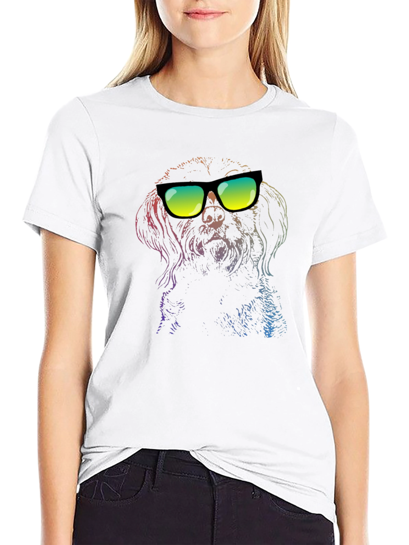 Cool Dog Graphic T-Shirt - Unisex Black Tee